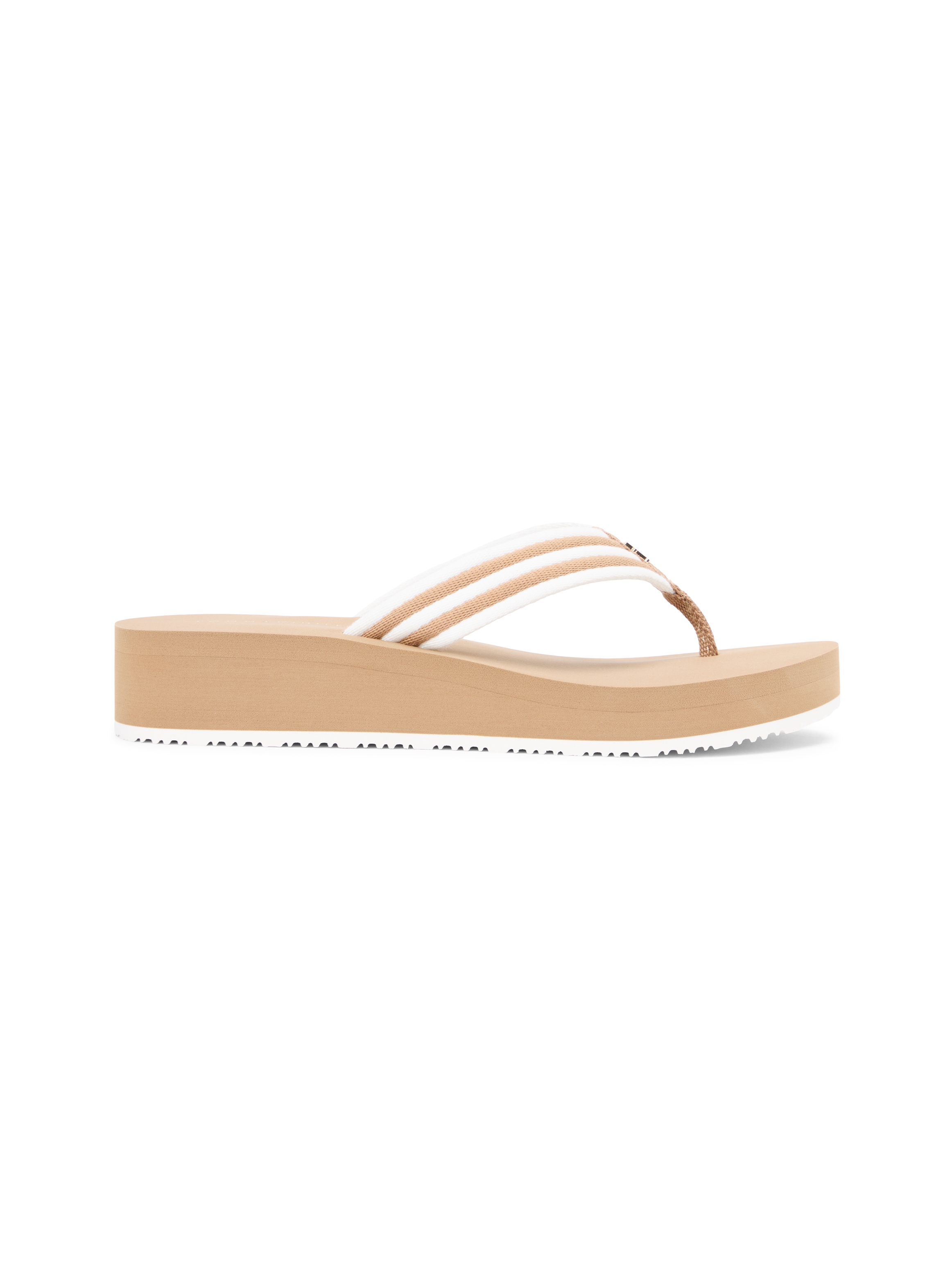 Tommy Hilfiger Zehentrenner »TH STRIPE SUMMER SANDAL«  Sommerschuh, Dianette, Plateauschuh mit gestreifter Bandage