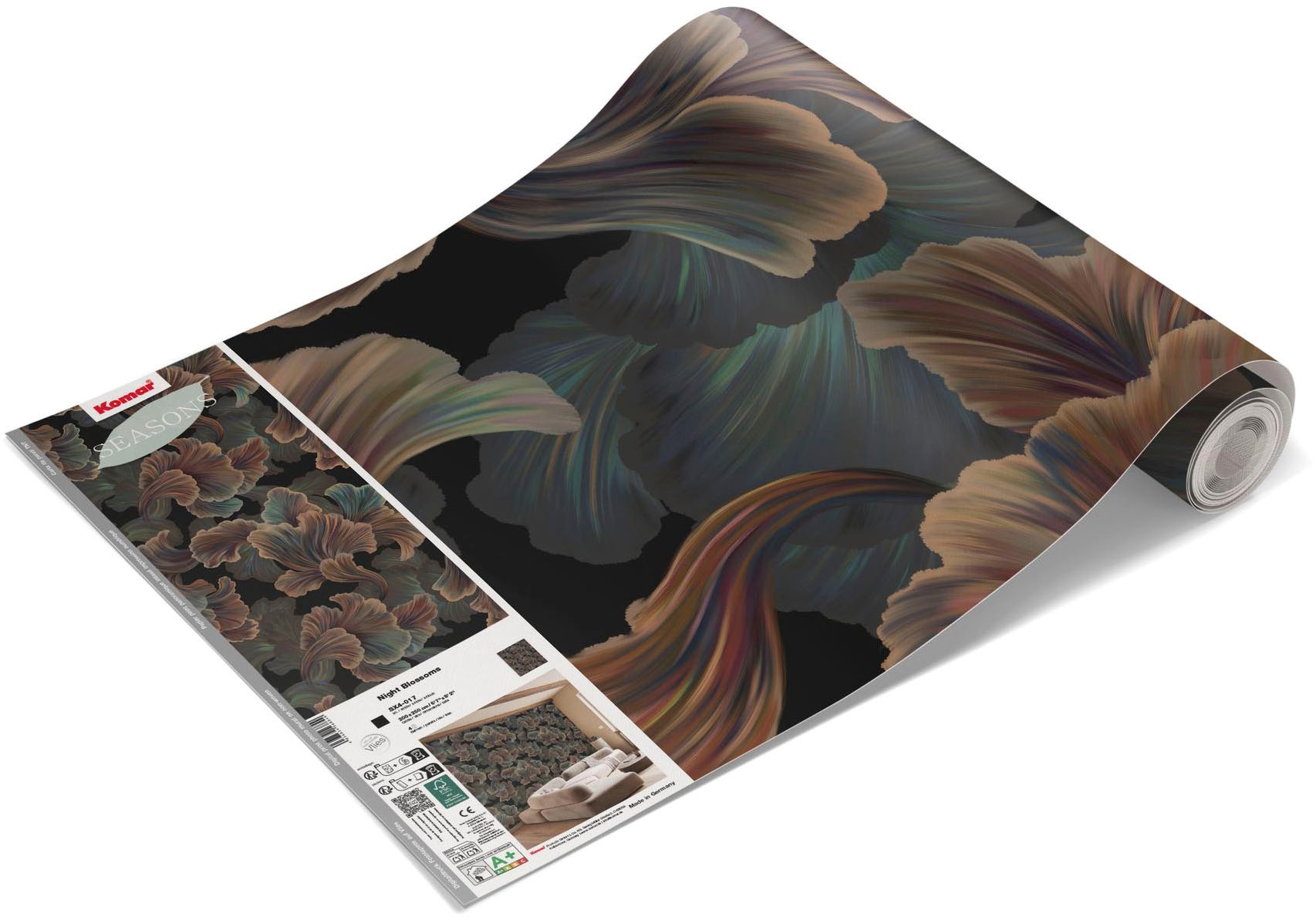 Komar Fototapete »Vlies Fototapete - Night Blossoms - Größe 200 x 250 cm« Motiv | bedruckt glatt