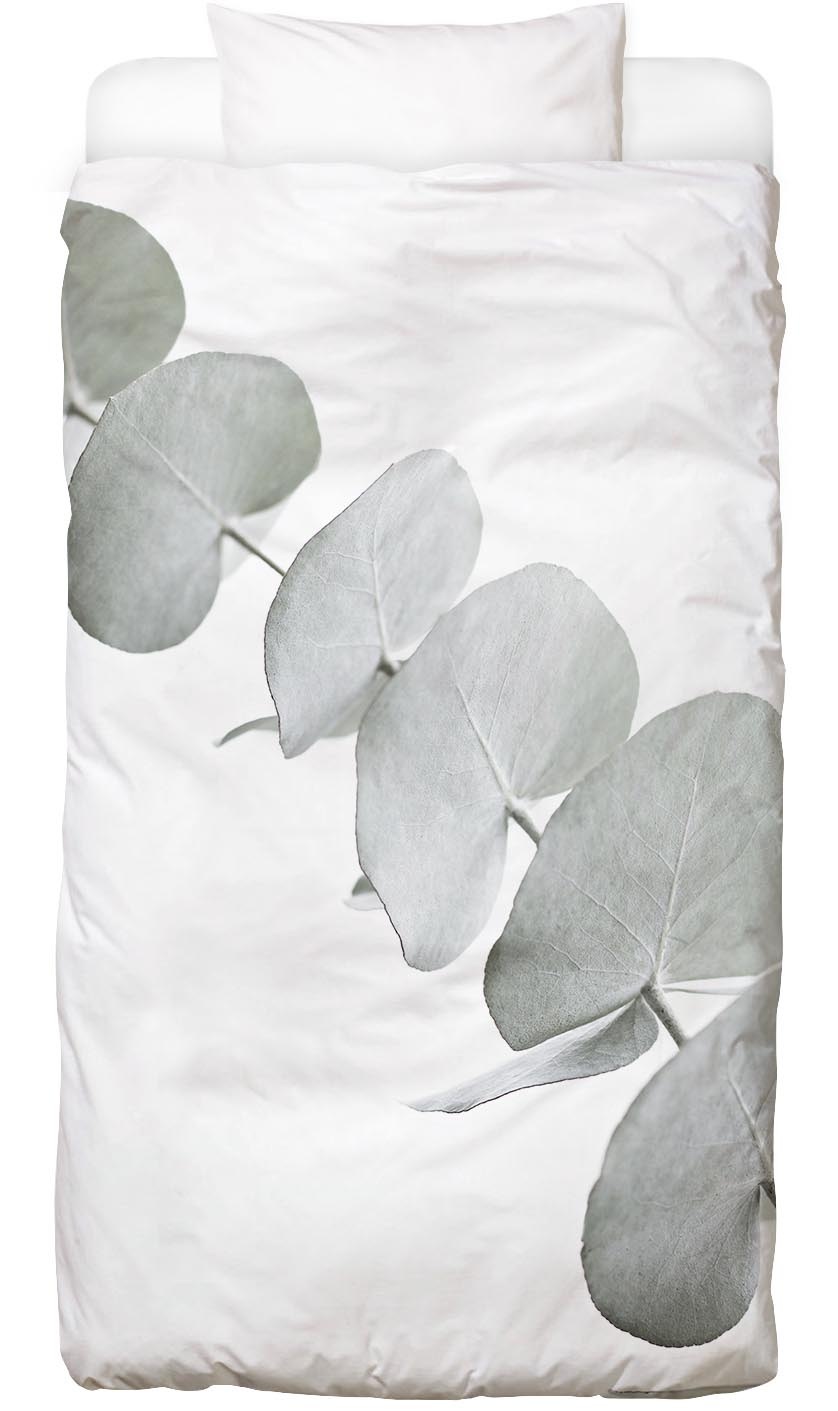 Juniqe Bettwäsche »Eucalyptus White 3«, In vielen weiteren Designs erhältlich