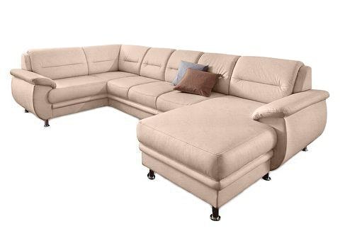 sit&more Wohnlandschaft »Mailand U-Form, B: 312 cm« optional Bettfunktion