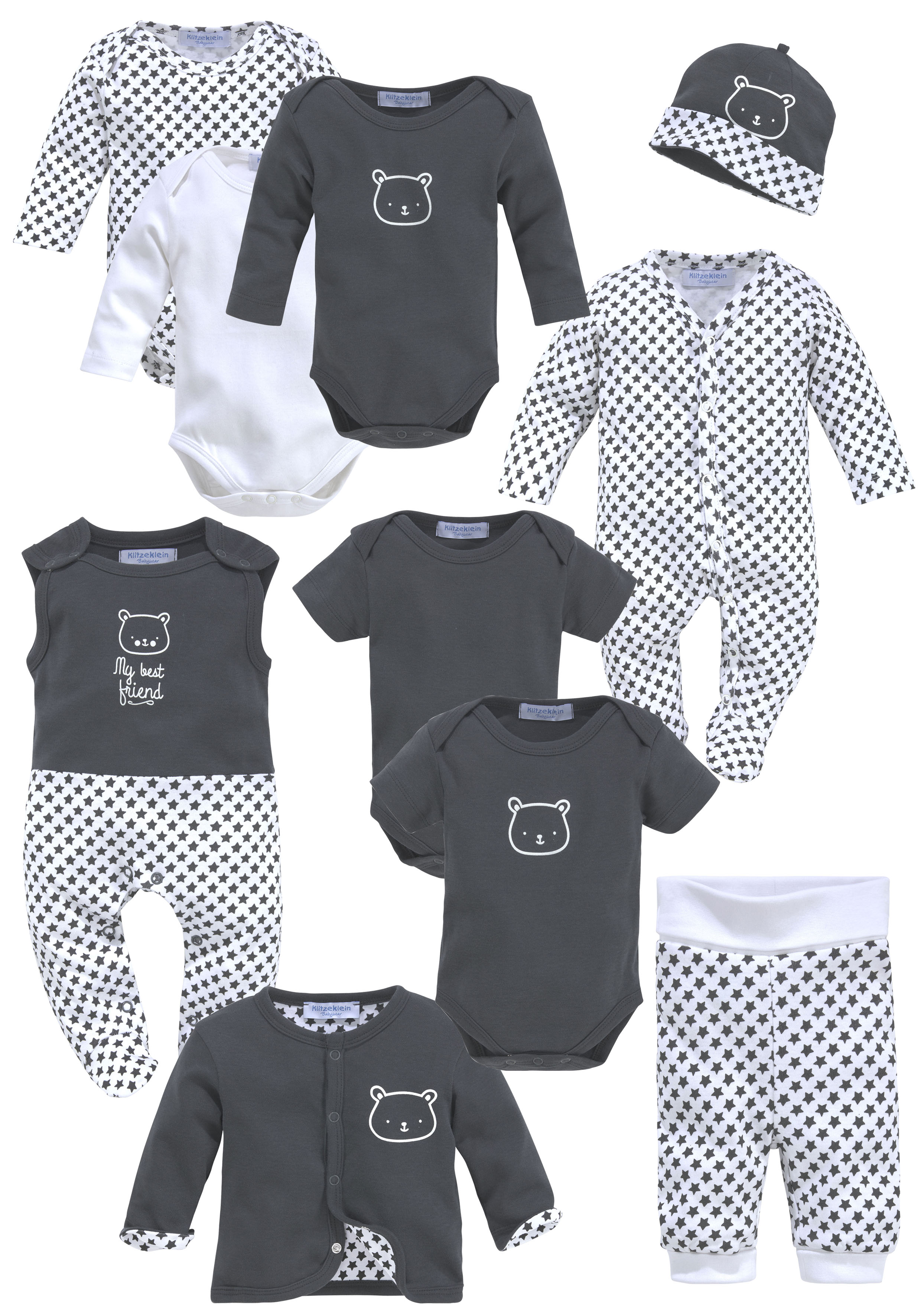 Neugeborenen-Geschenkset »Baby-Set STERNE«, (Spar-Set, 10 tlg., 10), aus Bio-Baumwolle