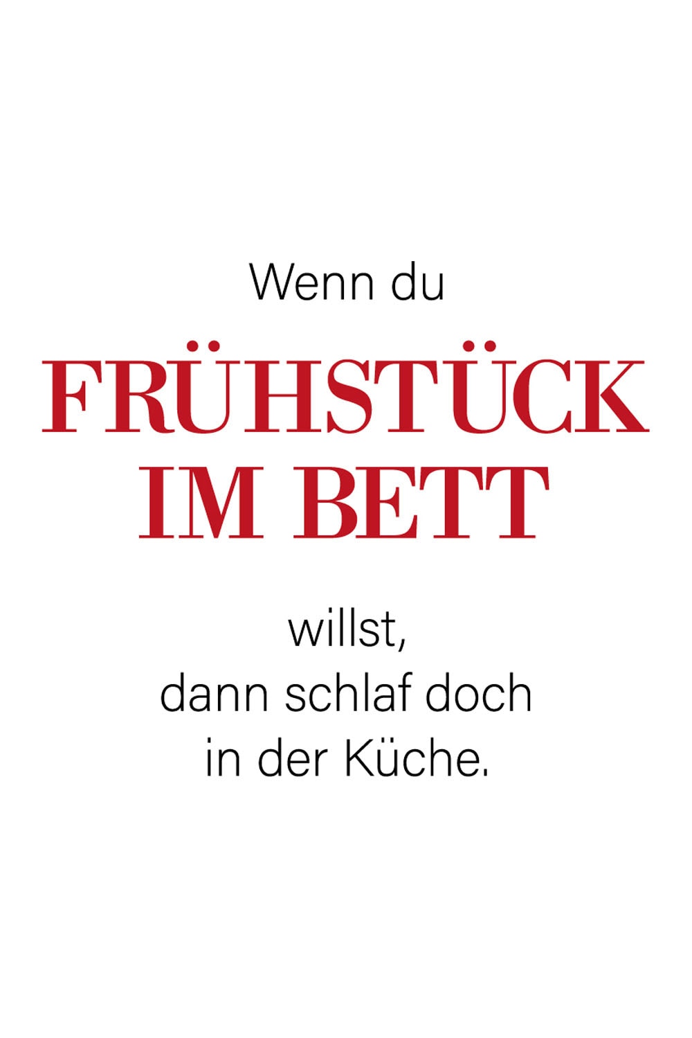 Wanddekoobjekt »FRÜHSTÜCK IM BETT«