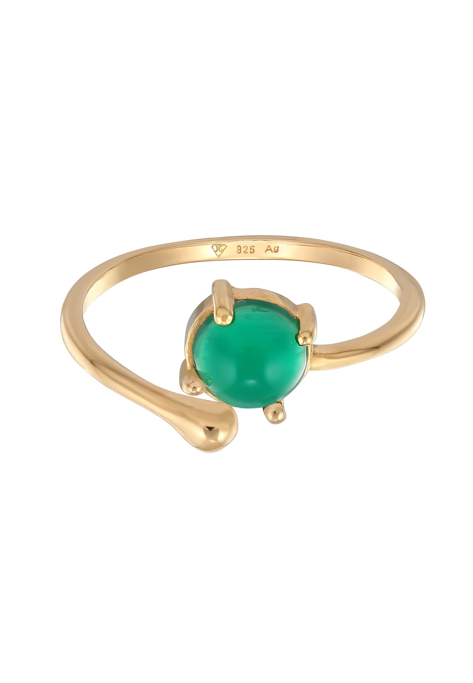 Elli Premium Silberring »Ring Achat verstellbar offen 925 Silber«