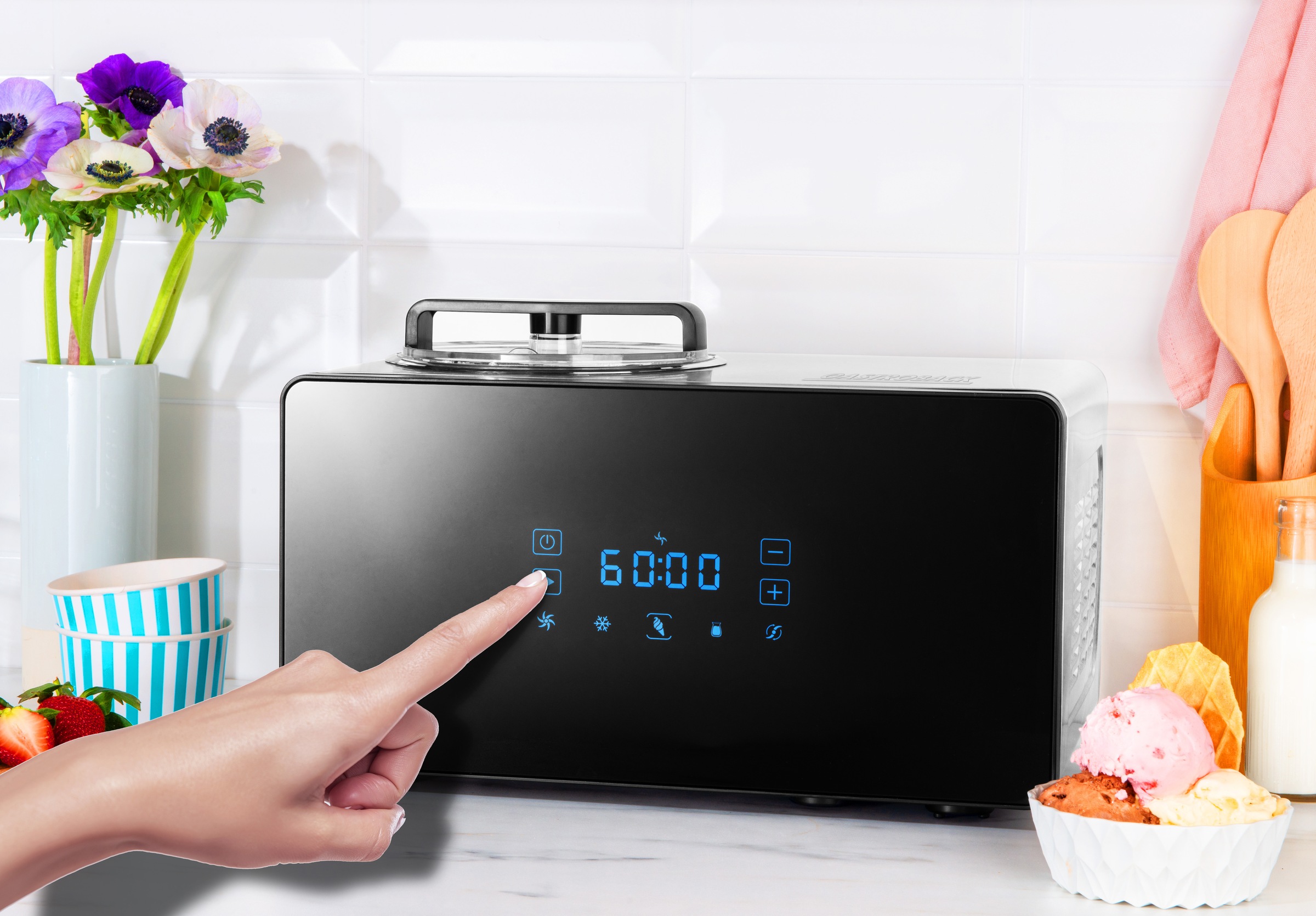 Gastroback Eismaschine »42900, Design Advanced Control« 150 W 2-in-1 Eismaschine und Joghurtbereiter