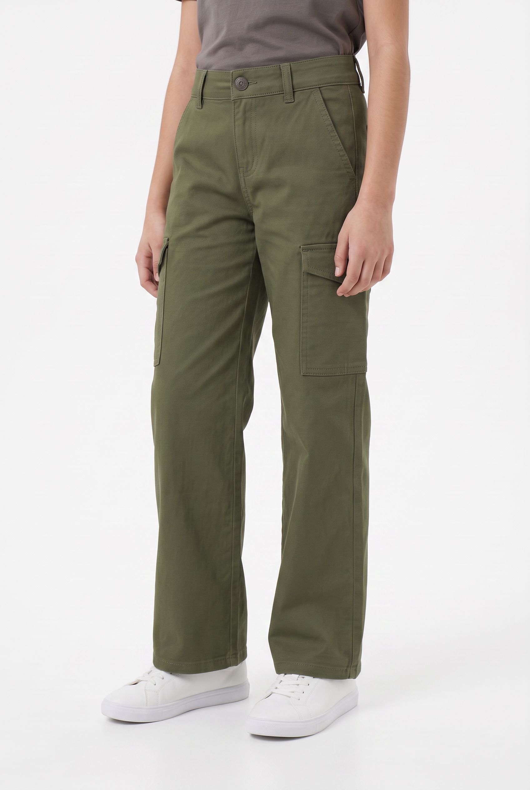 Name It Cargohose »NKFROSE für Mädchen mit Cargotaschen und Stretch«  unifarben, modisch, regular fit, Baumwollmischung, Web