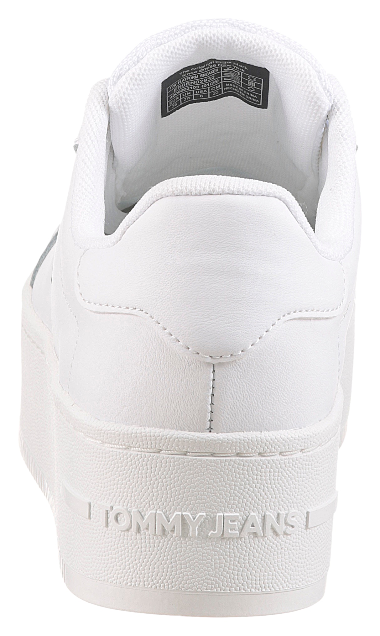 Tommy Jeans Plateausneaker »TJW FLATFORM SNEAKER«, Freiezeitschuh, Halbschuh, Schnürschuh mit Schaftrandpolsterung