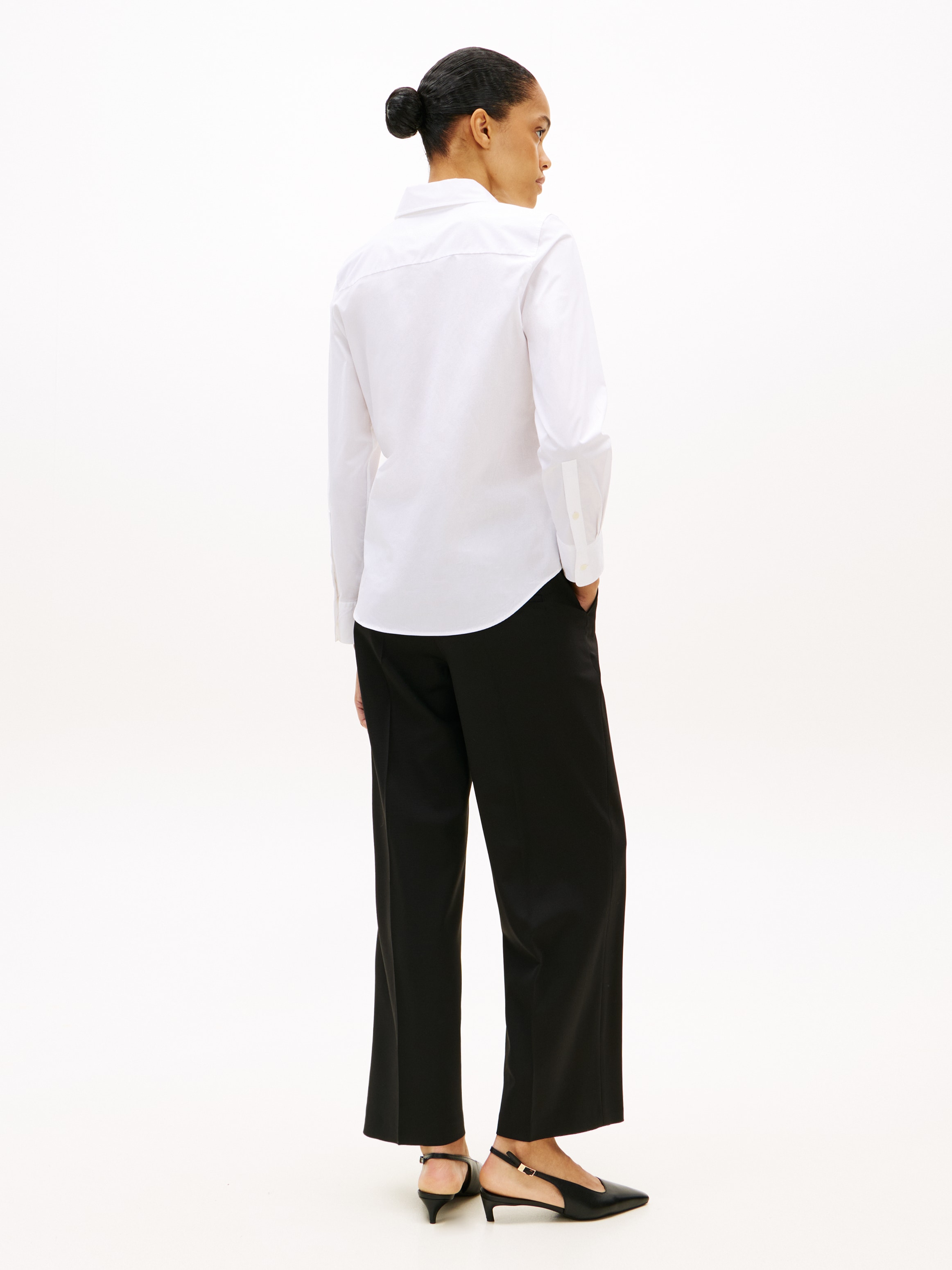 Tommy Hilfiger Hemdbluse »STRETCH REGULAR LS SHIRT« mit gesticktem Tommy Hilfiger Logo, Regular Fit