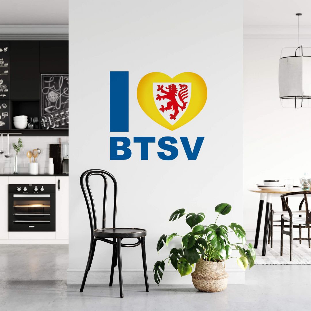 Wall-Art Wandtattoo »Eintracht Braunschweig I love BTSV«, (1 St.), selbstklebend, entfernbar