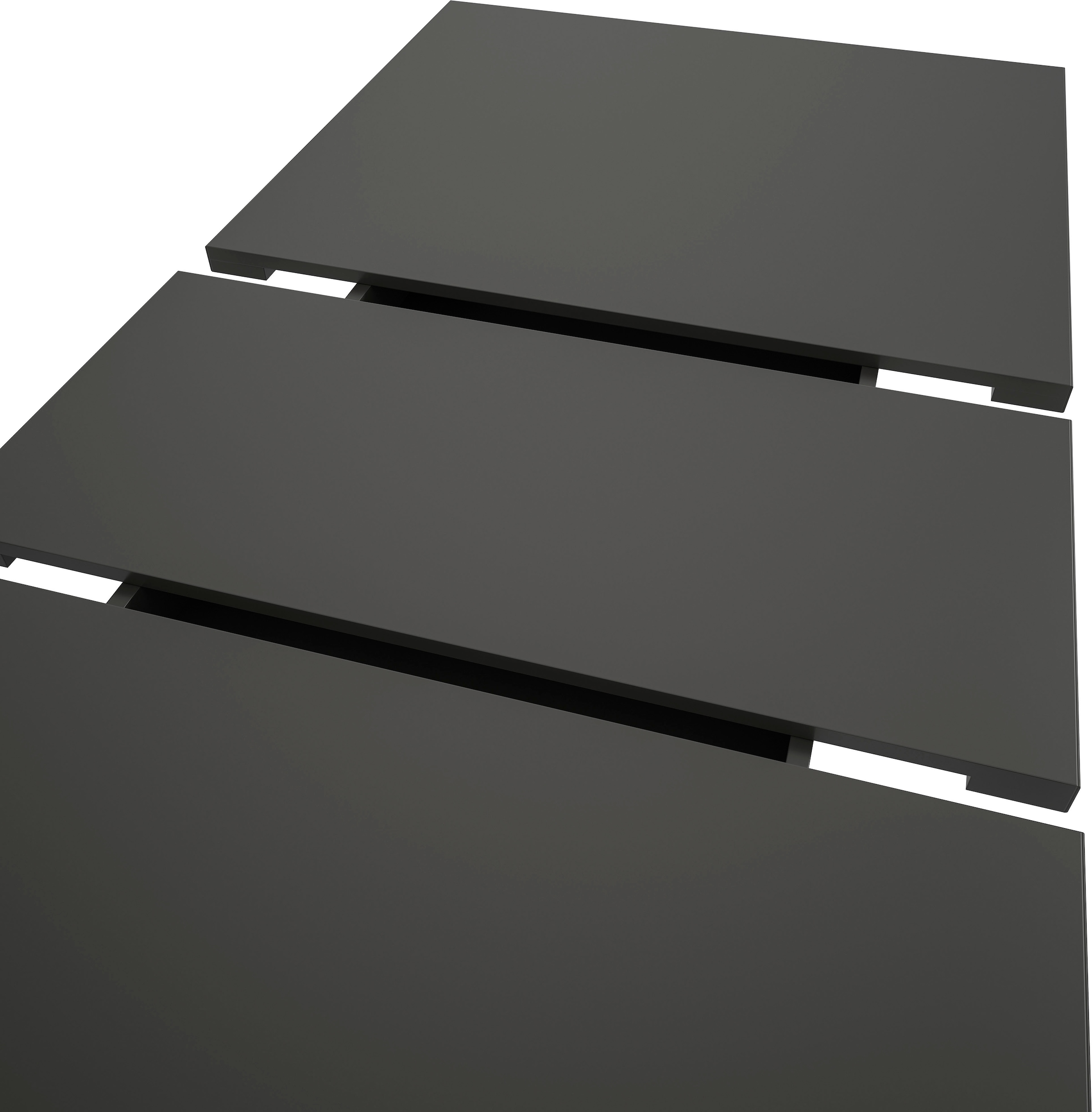INOSIGN Esstisch »Motus, ausziehbar 150 -190 cm, inklusive 40 cm Einlegeplatte«, (Set, 1 St.), X-Gestell mit Bodenplatte, Tisch, Küchentisch, Esszimmer, Küche
