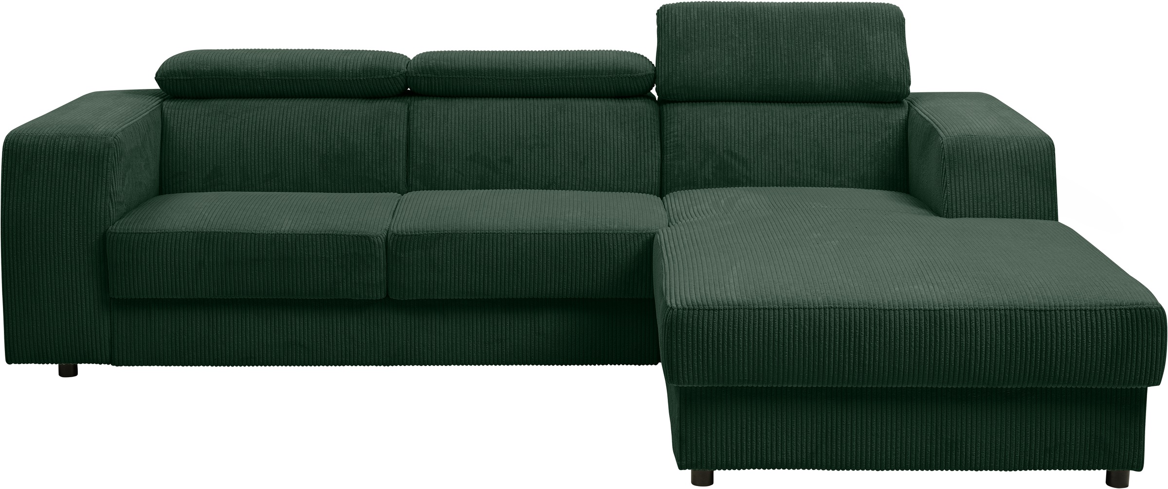 WERK2 Ecksofa »Cherry, modernes Sofa mit Komfortfunktionen, Breite 270cm, L-Form,« bequem, mit verstellbaren Kopfteilen, Schlaffunktion und Bettkasten