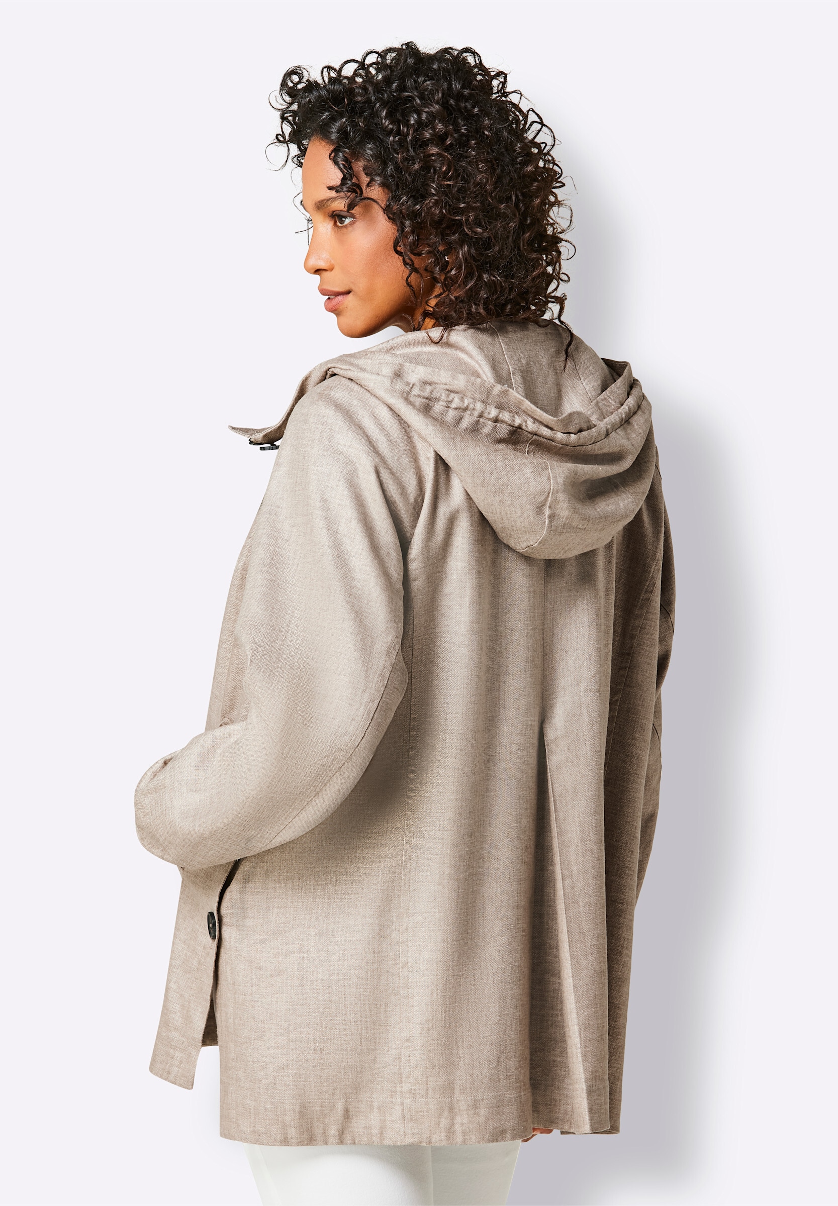 creation L Funktionsjacke »Leinen-Viskose-Jacke Kapuzenjacke im Leinen-Viskose-Mix« mit Kapuze