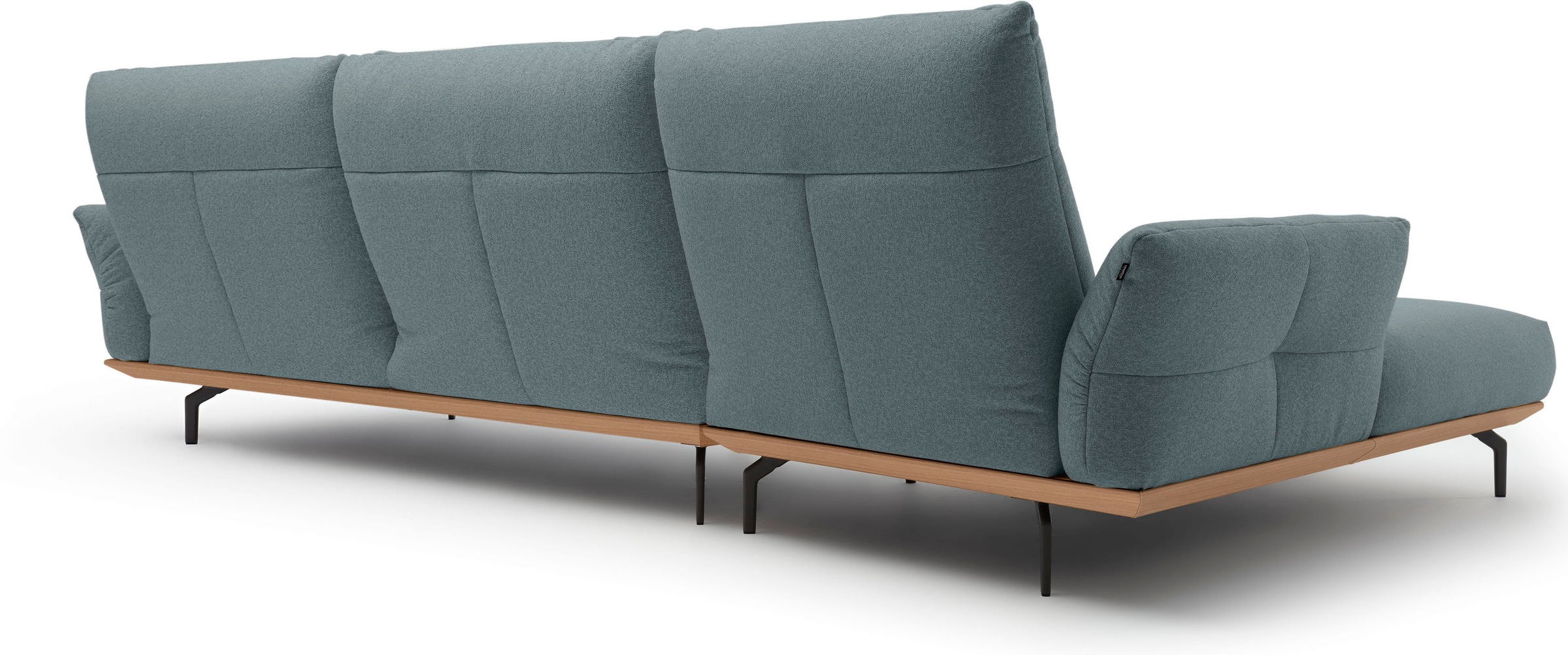 Creation BY ROLF BENZ Ecksofa »CR.460«, Sockel in Eiche, Winkelfüße in Umbragrau, Breite 338 cm