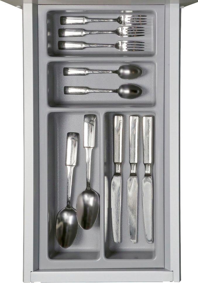 KOCHSTATION Küchenzeile »KS-Scafa, vormontiert, mit höhenverstellbaren Füßen« vormontiert, wahlweise mit E-Geräten, mit Soft-Close, Breite 260 cm