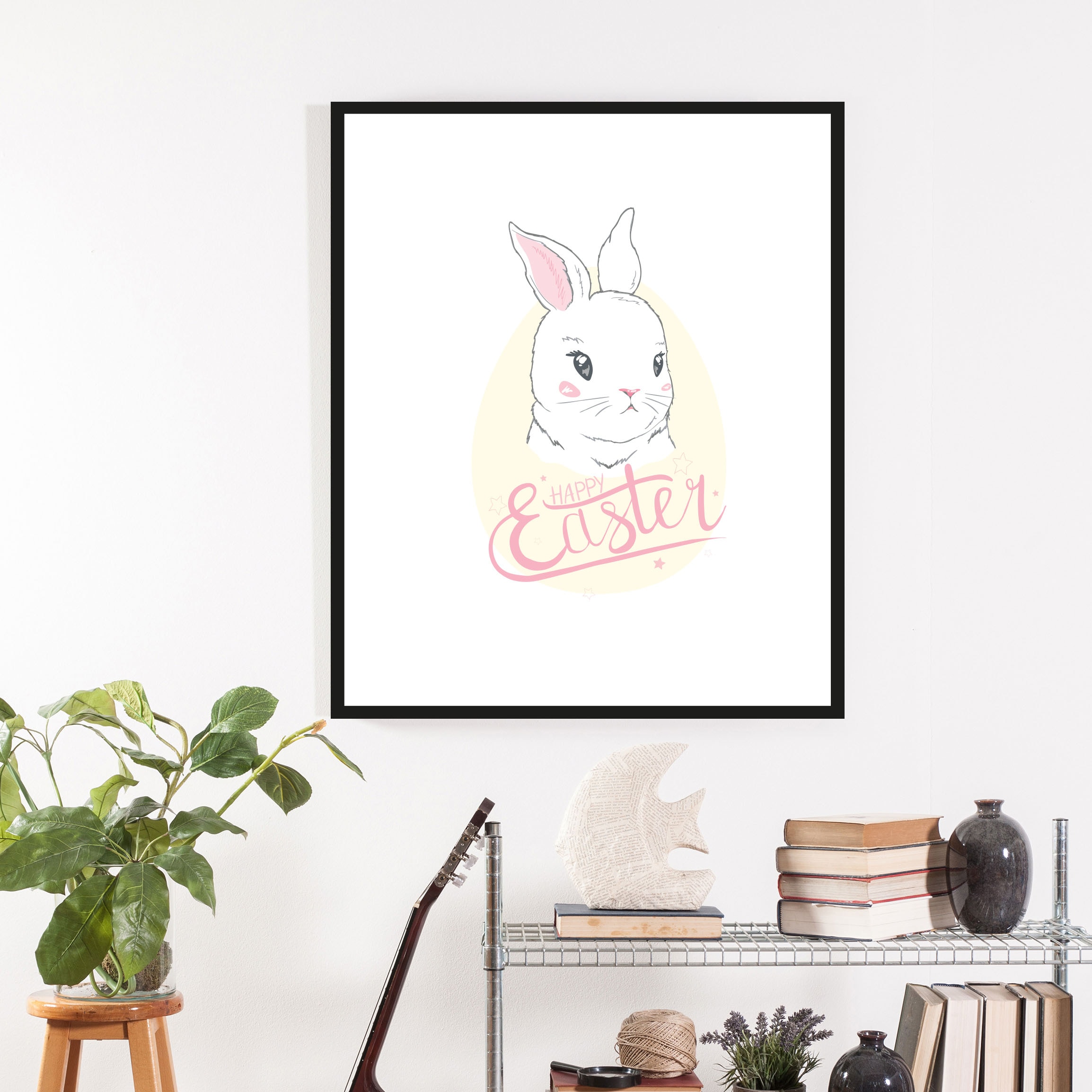 queence Bild »Abilou«, Hase-Hasen-Haustiere-Kunst-Ostern, (1 St.), 50x40, mit Rahmen