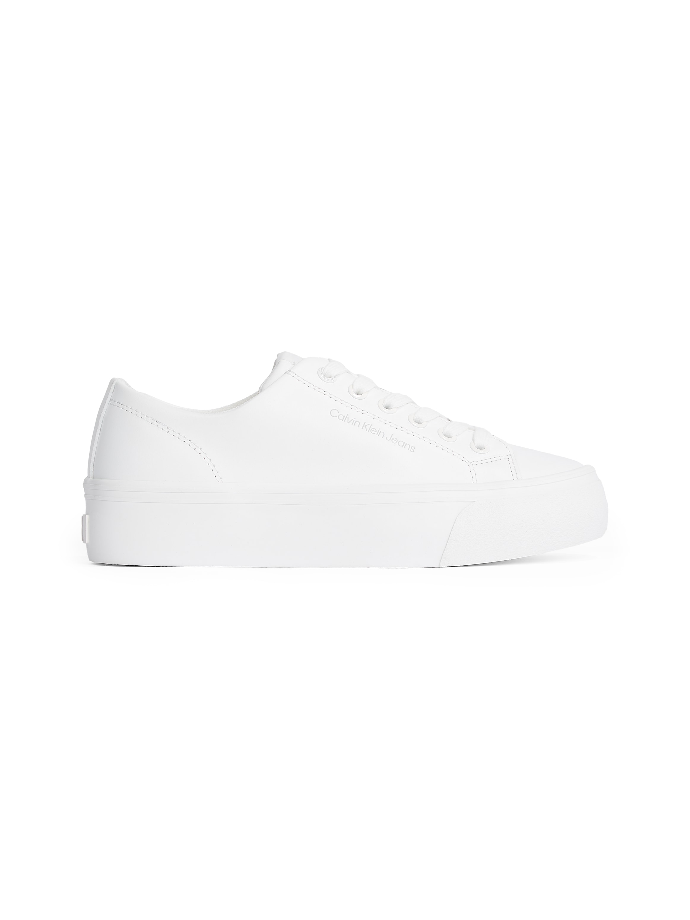 Calvin Klein Jeans Plateausneaker »VULC FLATFORM LOW MG LTH«, Schnürschuh, Halbschuh, Freizeitschuh in klassischer Optik