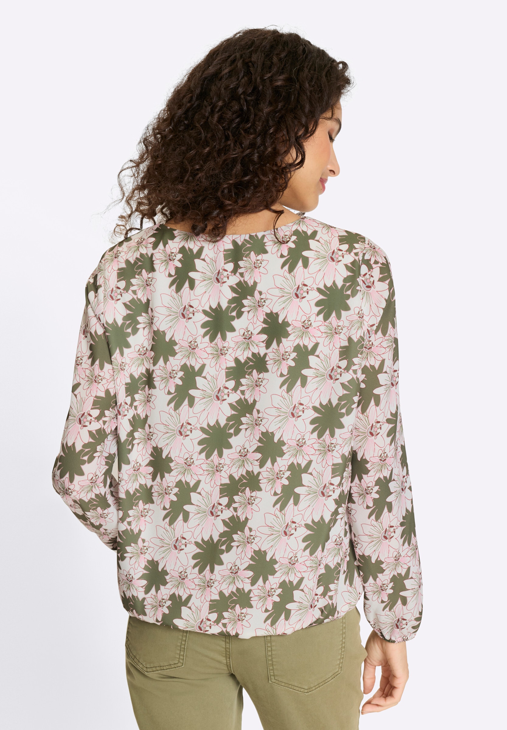 heine Schlupfbluse »Druckbluse Schlupfbluse mit Jerseyfutter«