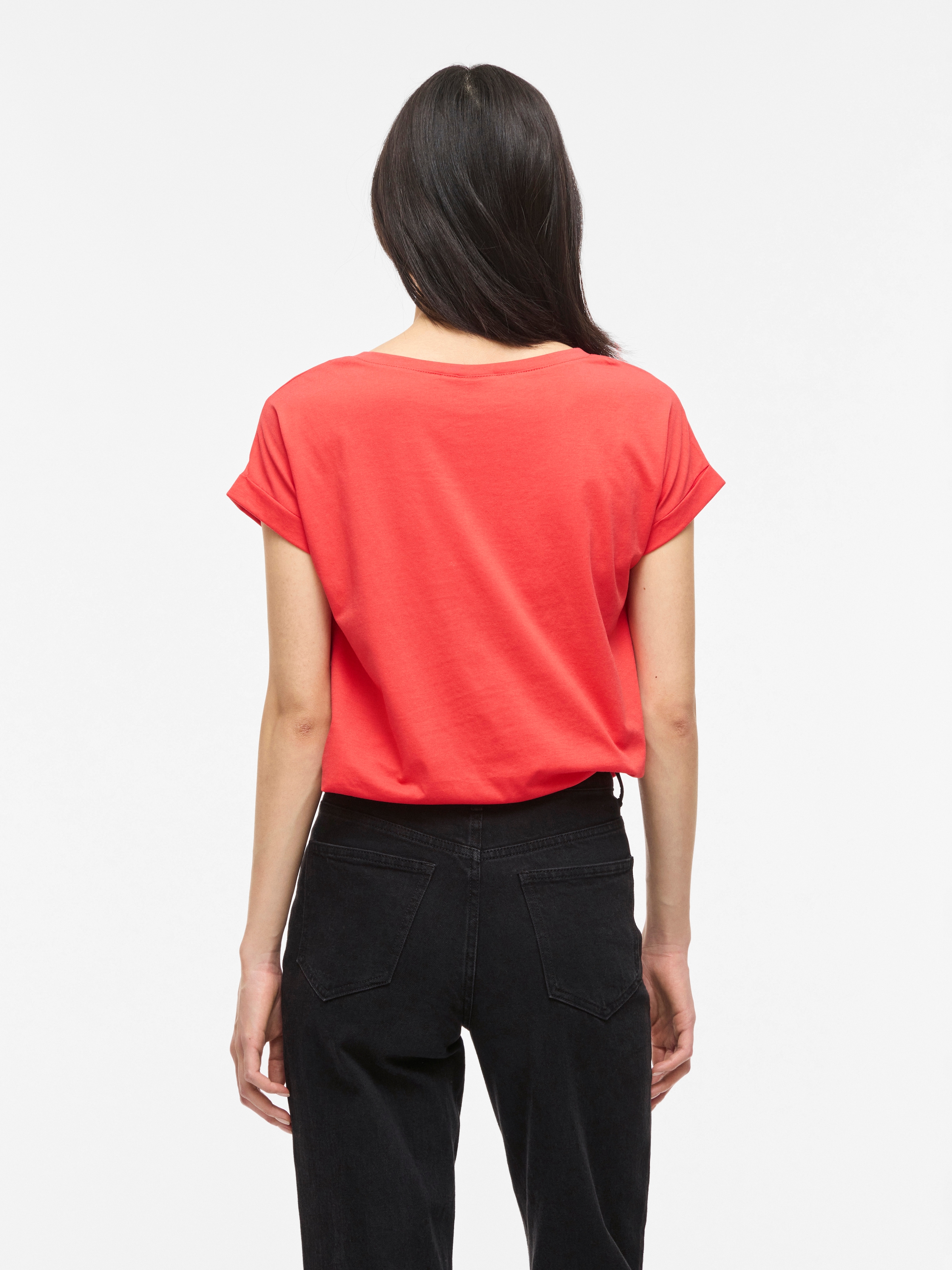 Vila Rundhalsshirt »VIDREAMERS NEW PURE T-SHIRT/SU-NOOS« Baumwollmischung, regular fit
