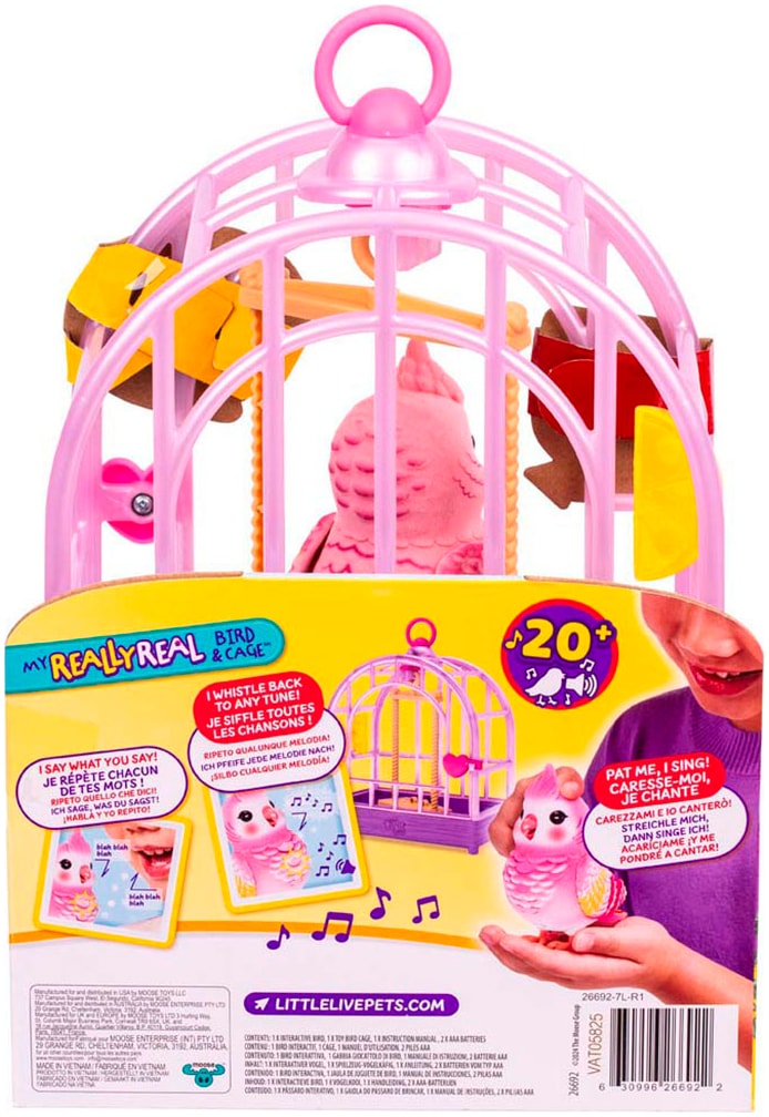 Moose Spielfigur »Little Live Pets, My Really Real Bird mit Vogelkäfig - Rosie«