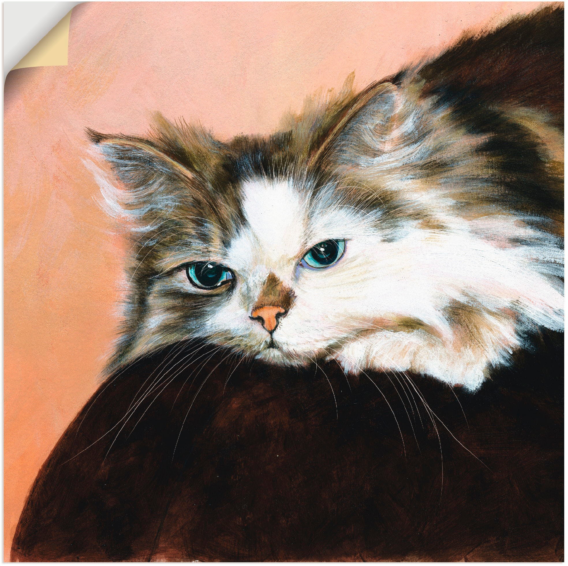 Artland Wandbild »Katzenportrait«, Haustiere, (1 St.), in vielen Größen & Produktarten -Leinwandbild, Poster, Wandaufkleber / Wandtattoo auch für Badezimmer geeignet