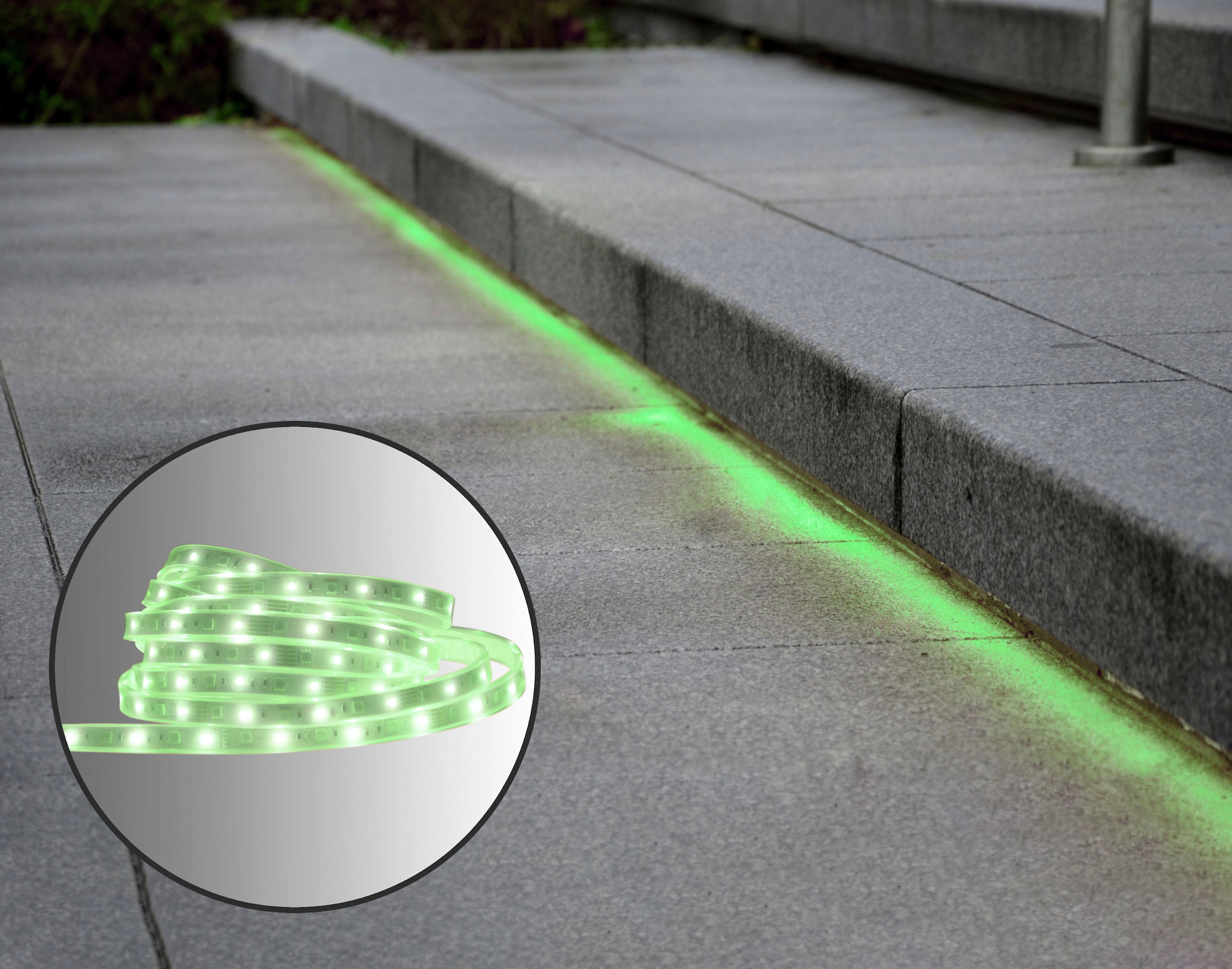 näve LED Stripe »Outdoor«, Farbwechsel, Dimmfunktion, Fernbedienung, Länge 500cm, RGB, IP44