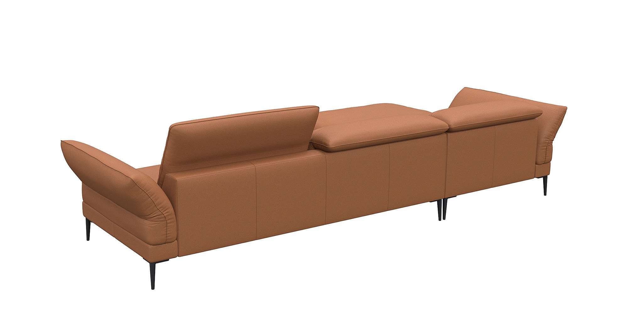FLEXLUX Ecksofa »Salino, Funktionssofa mit Recamiere, Relaxsofa, Ecksofa«, Sofa mit Arm- und Kopfteil-Verstellungen, Kaltschaum & Stahl-Wellen