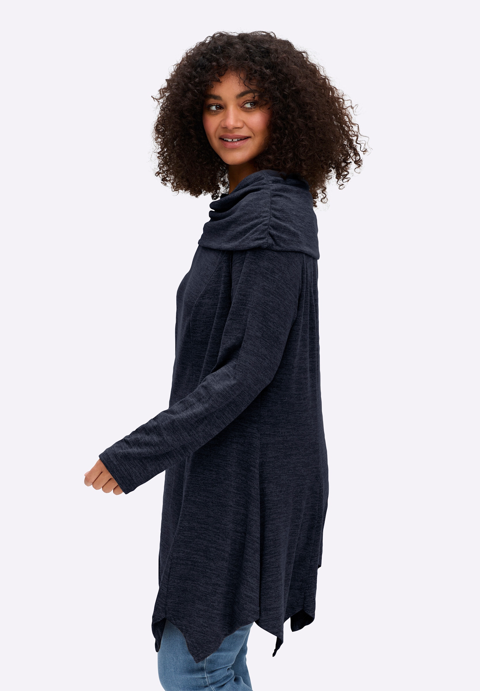 sheego by Joe Browns Sweatshirt »Sweatshirt Longsweatshirt im Strick-Look«
