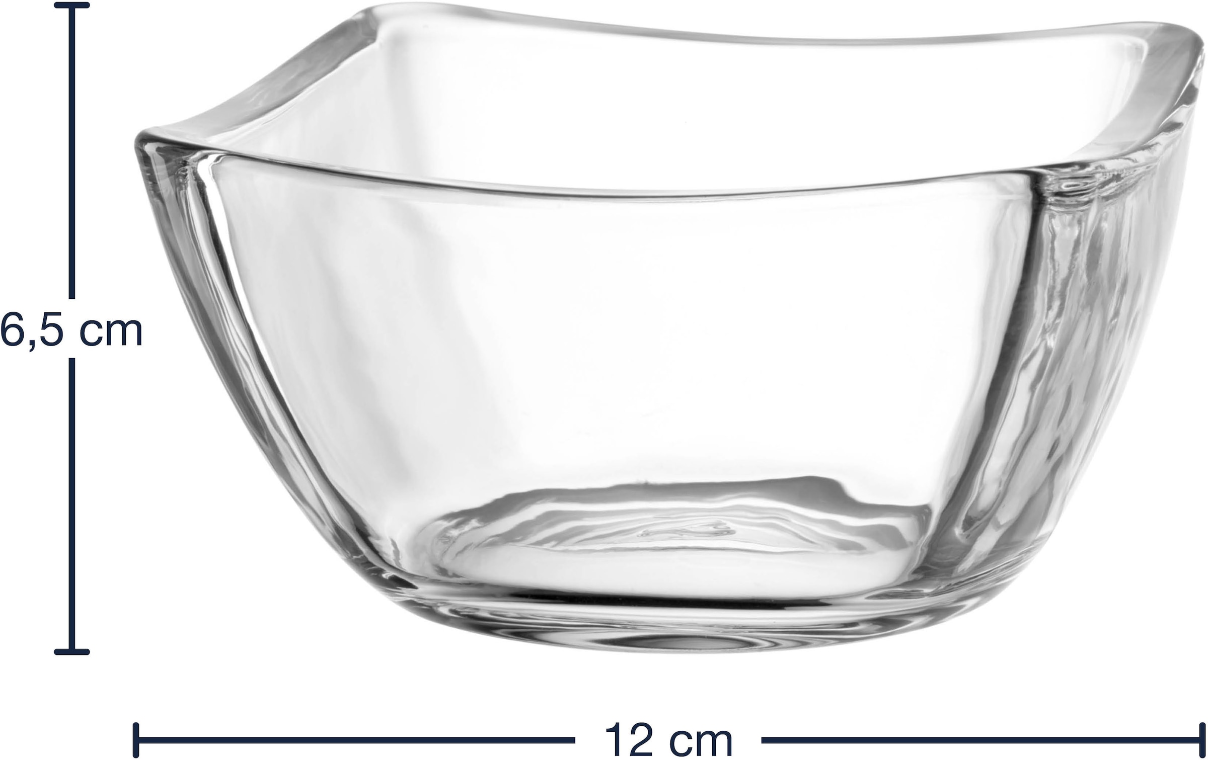 LEONARDO Schale »PIAZZA, 12 cm, 4er-Set« 4 Stk. aus Glas spülmaschinengeeignet