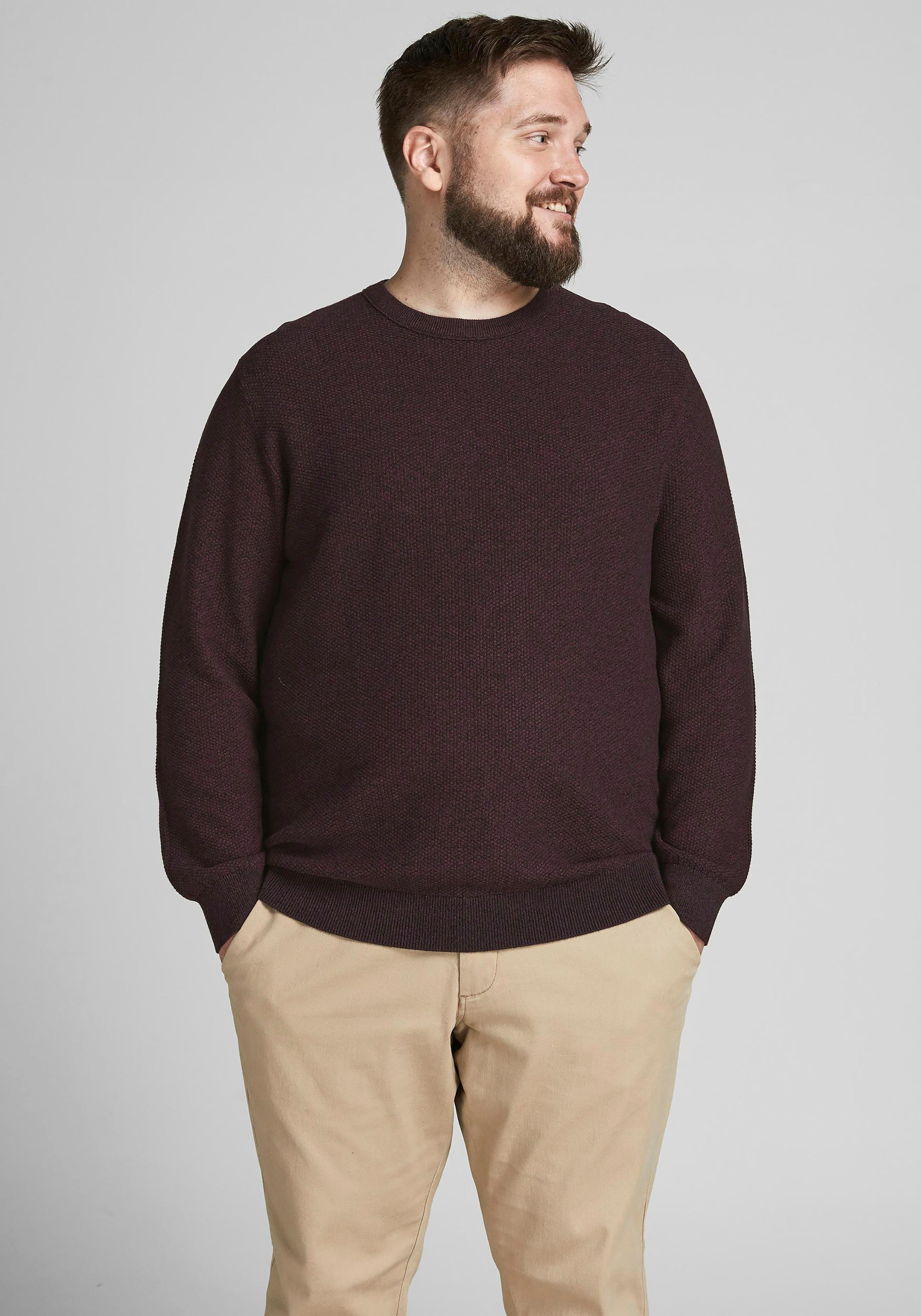 Jack & Jones PlusSize Rundhalspullover »ARON«, Bis Größe 6XL