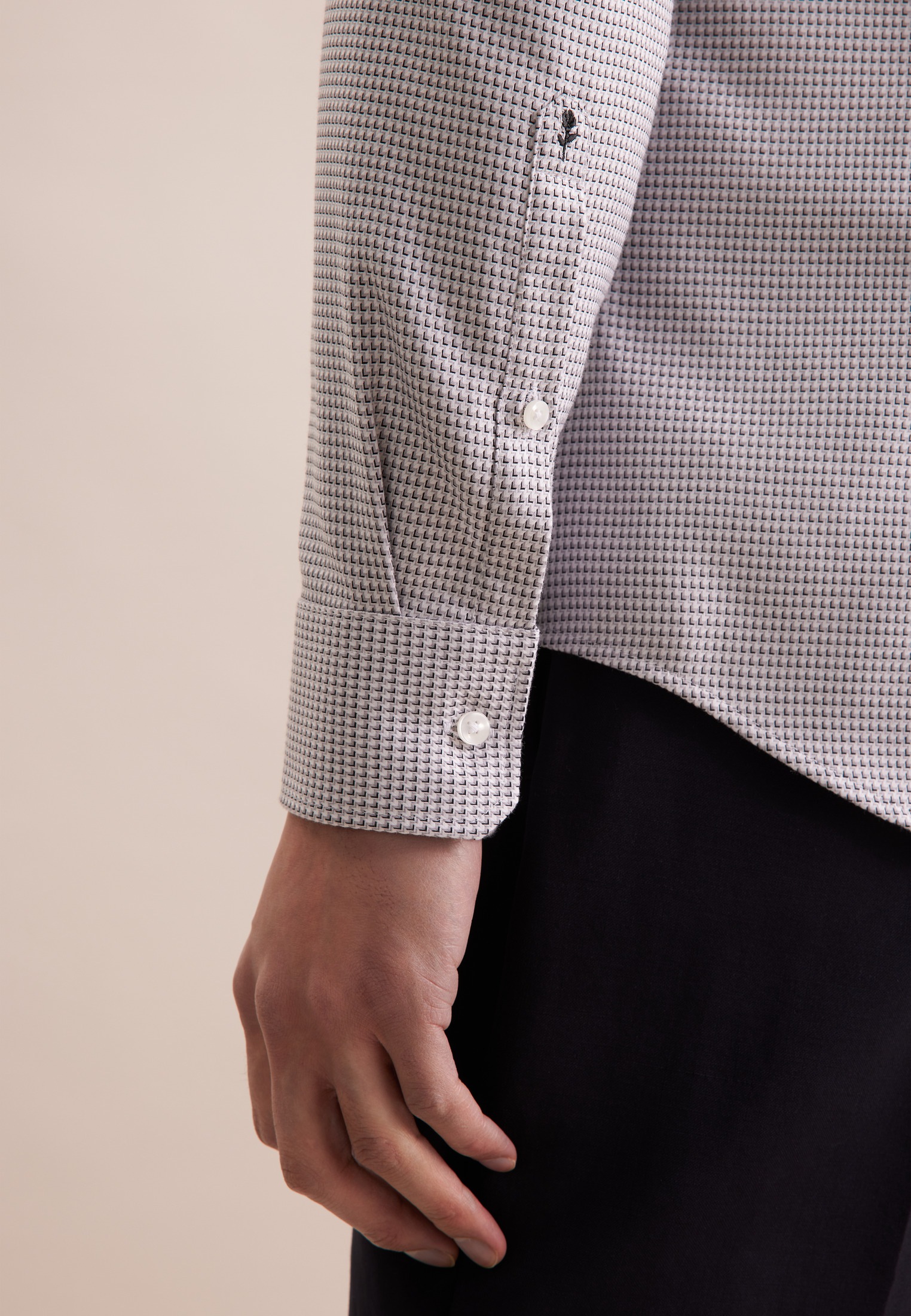 seidensticker Businesshemd »Slim«, Slim Langarm Kentkragen Struktur