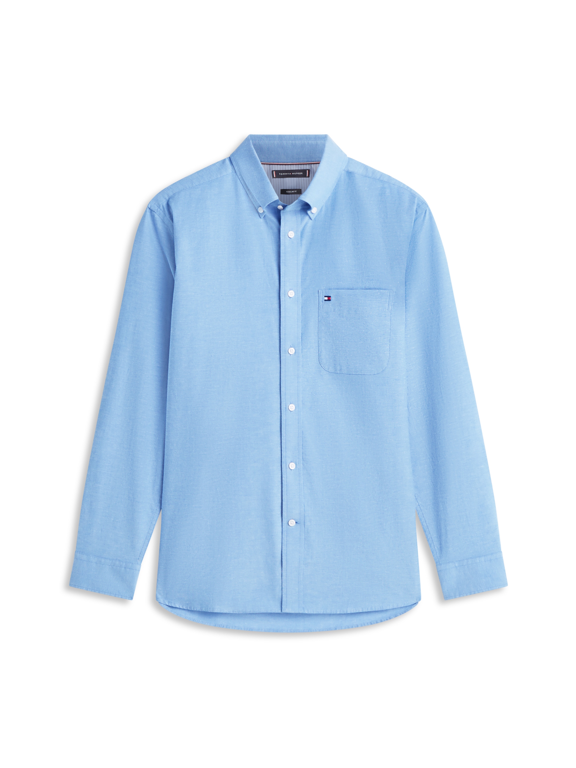 Tommy Hilfiger Langarmhemd »LIGHT OXFORD SOLID Slim Fit«