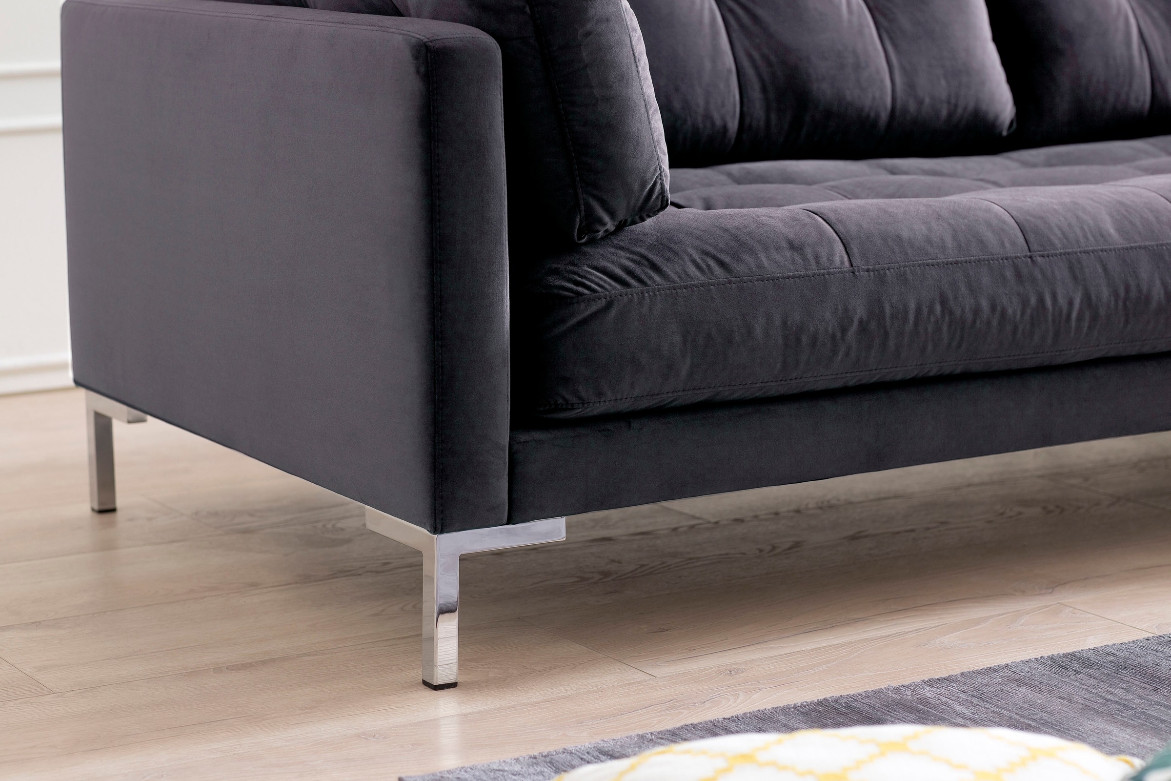 Trends by HG 3-Sitzer »Landau«, in Cord-Stoff mit Metallfuß