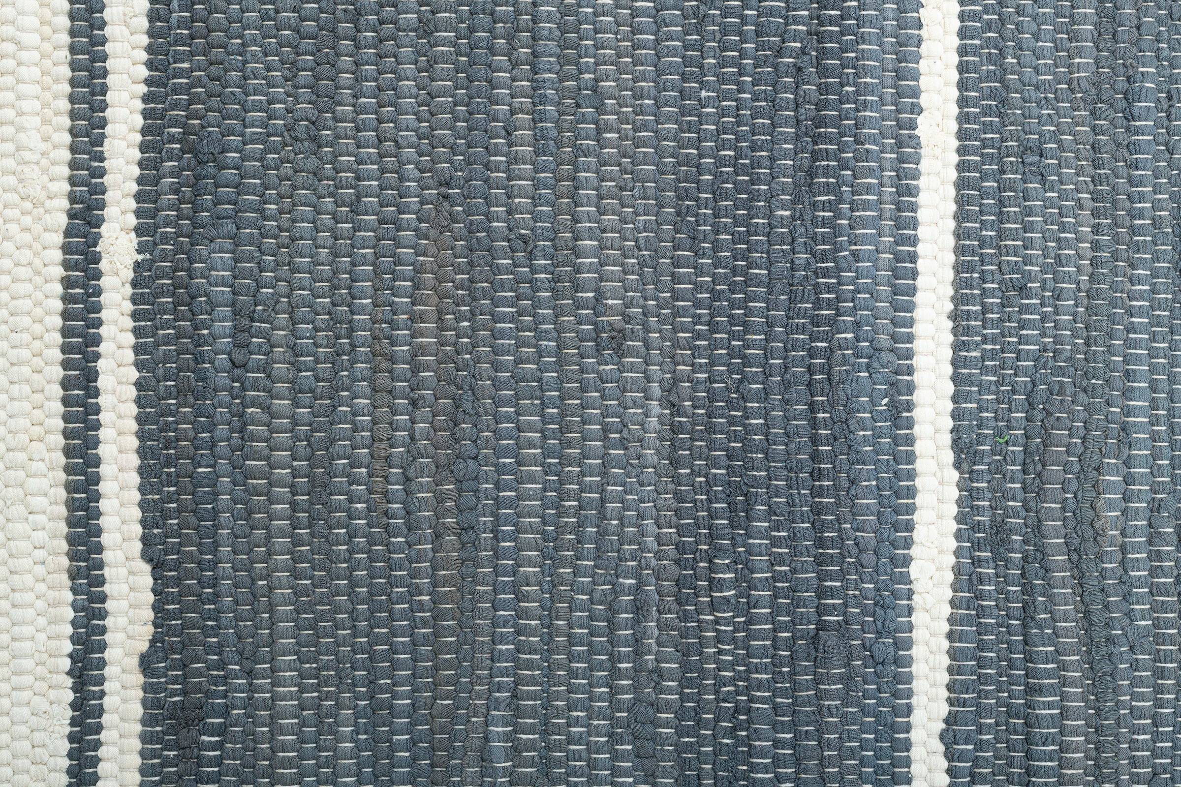 THEKO Teppich »Stripe Cotton, handgewebt«, rechteckig, 5 mm Höhe, Flachgewebe, gestreift, reine Baumwolle, mit Fransen, auch als Läufer