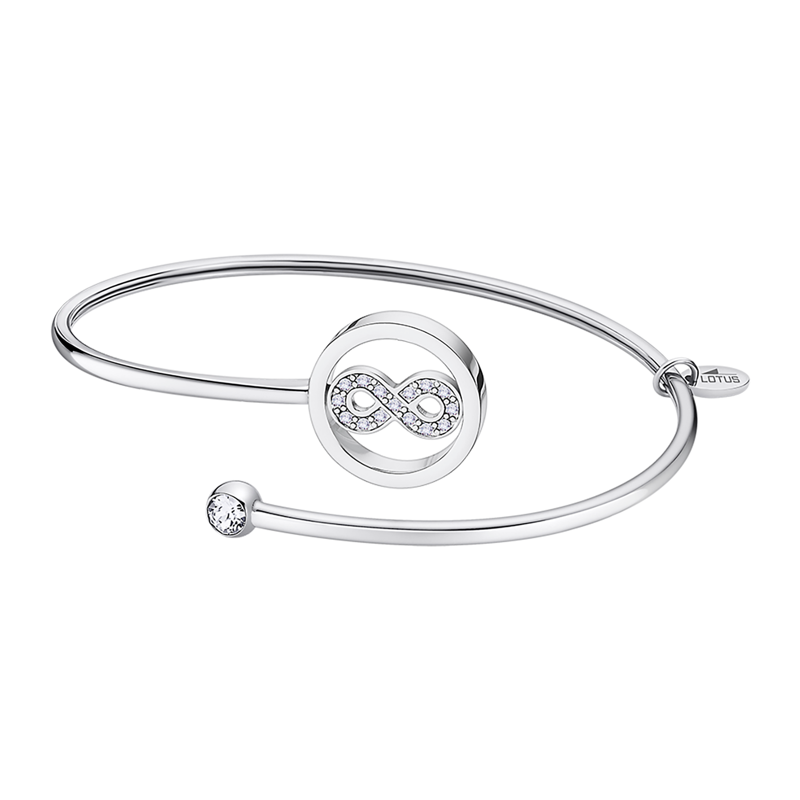 Lotus Armspange »Essentials - Infinity Unendlichkeitsschleife« mit Glasstein