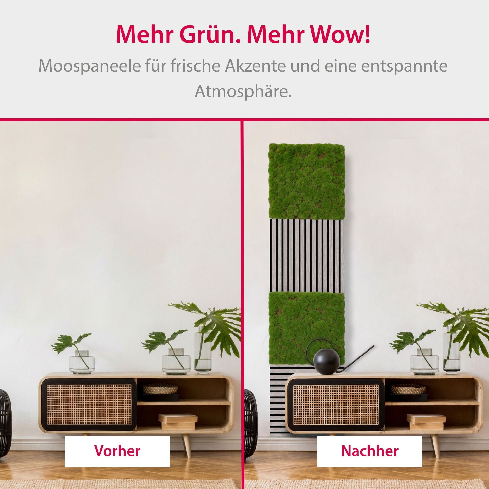 Architects Paper Wandpaneel »A.S. Création Modular Wall Wandpaneel Moosoptik« 1 tlg. Pflegeleichte Moosoptik auf rPET-Filz für natürliche 3D-Wände