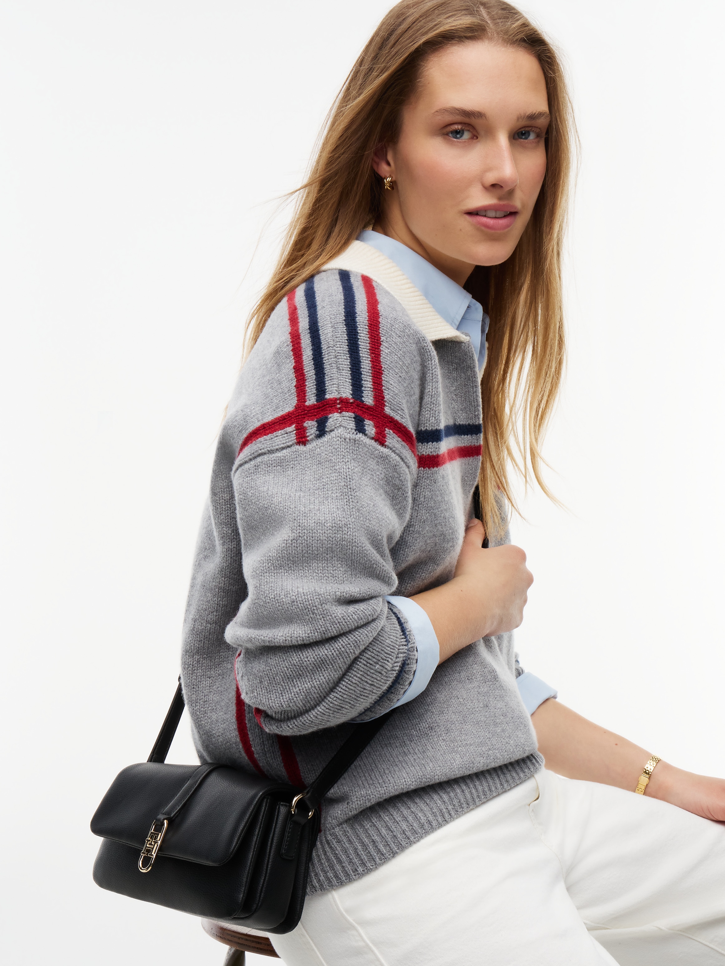 Tommy Hilfiger Mini Bag »TH LIBRE MINI CROSSOVER« Damen Umhängetasche, Schultertasche mit TH-Schmuckverschluss