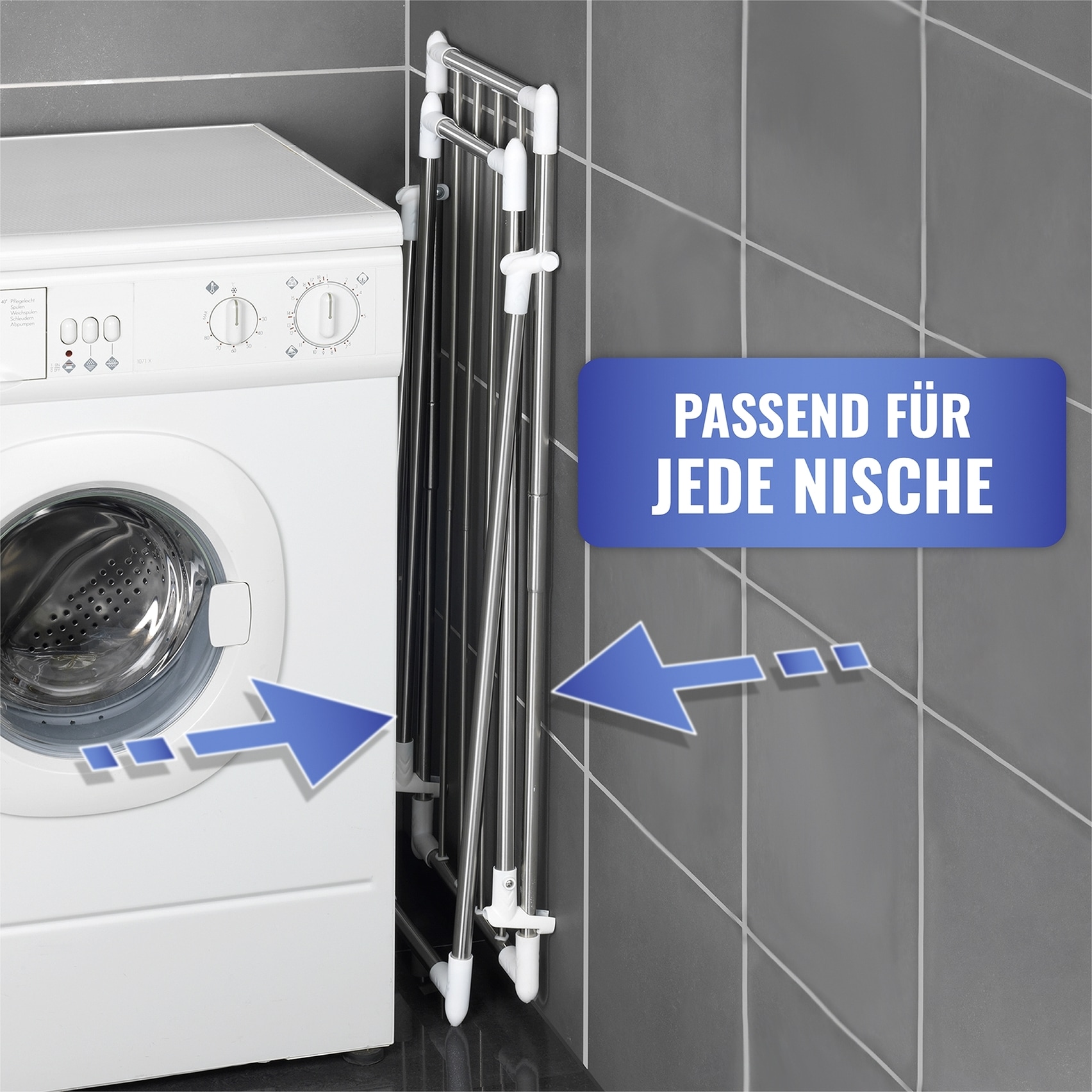 Maximex Wäscheständer »Raumwunder«, schmaler Wäschetrockner, ausziehbar & klappbar, für Dusche & Badewanne