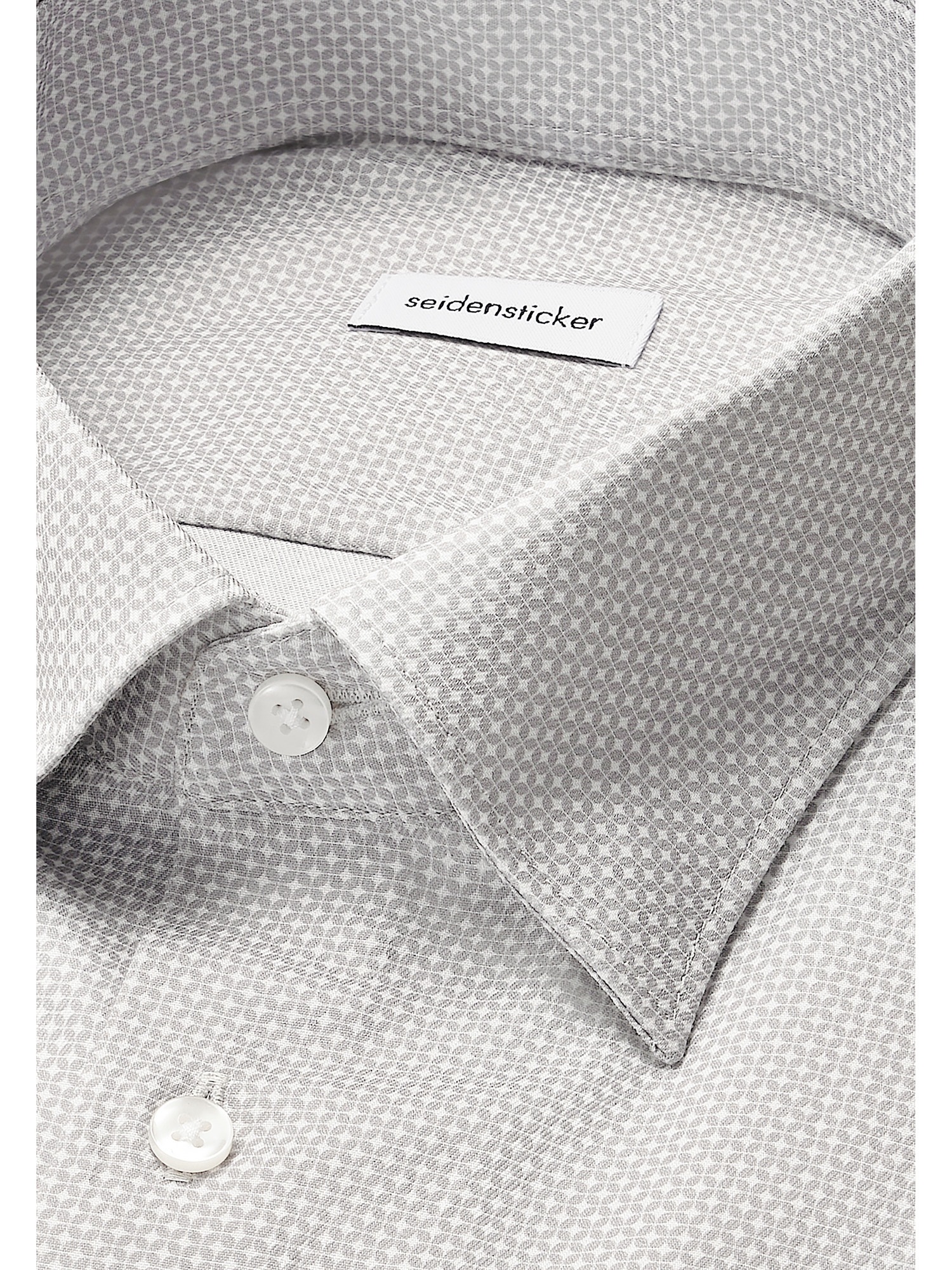seidensticker Businesshemd »Schwarze Rose«, Slim 1/1 Covered-Button-Down-Kragen Druck