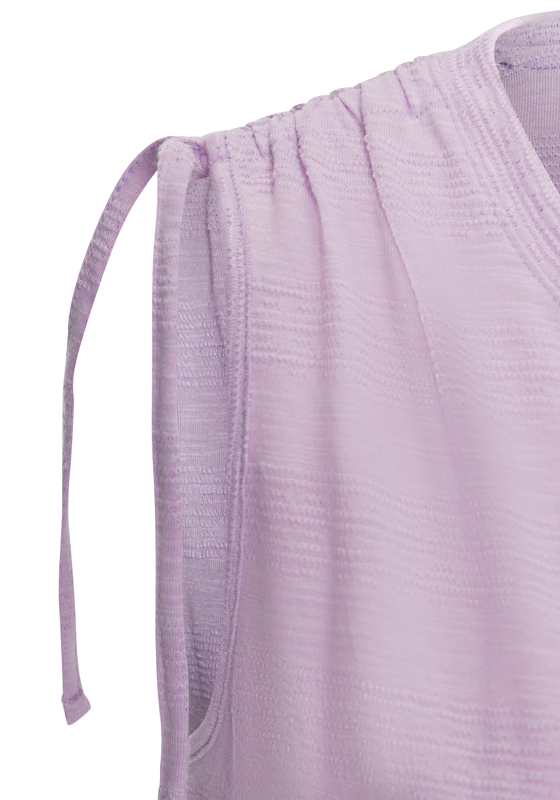Vivance Tanktop »mit verstellbarer Raffung an der Schulter«, (2er-Pack), aus pflegeleichter Qualität mit Baumwolle