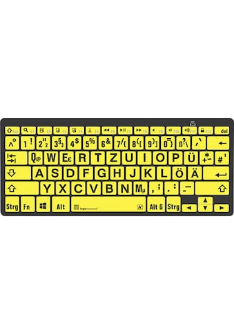 Wireless-Tastatur »XL-Print Black on Yellow DE (PC/BT)«, (Ziffernblock-Fn-Tasten)