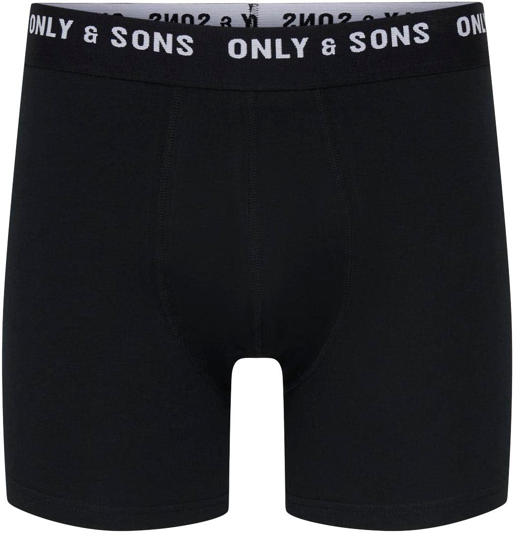 ONLY & SONS Trunk »ONSSUMMER PRINTED BOXER 3-PACK NOOS« Packung, 3 Stk. Baumwollmischung, elastisches Bündchen