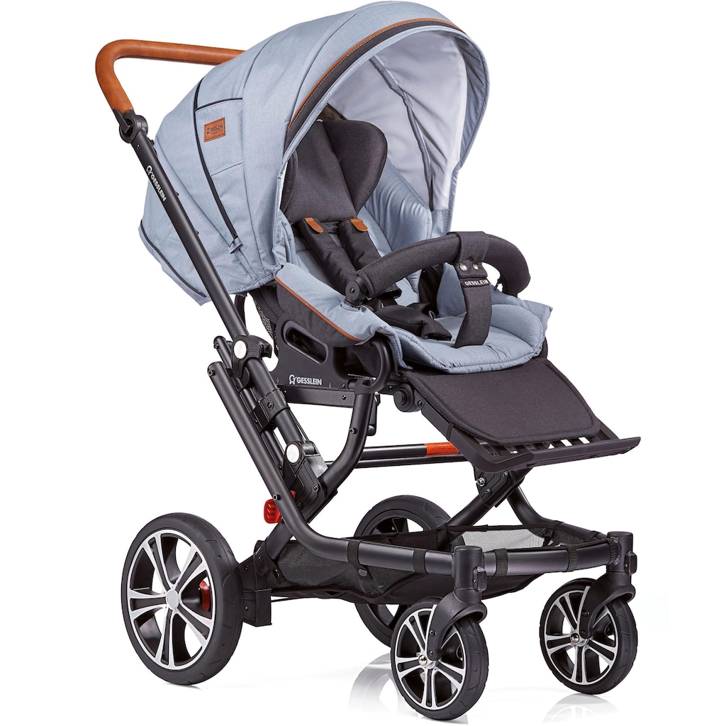 Gesslein Kombi-Kinderwagen »F6 Air+ mit Tragetasche C1 Lift, Eisblau/Graphit«