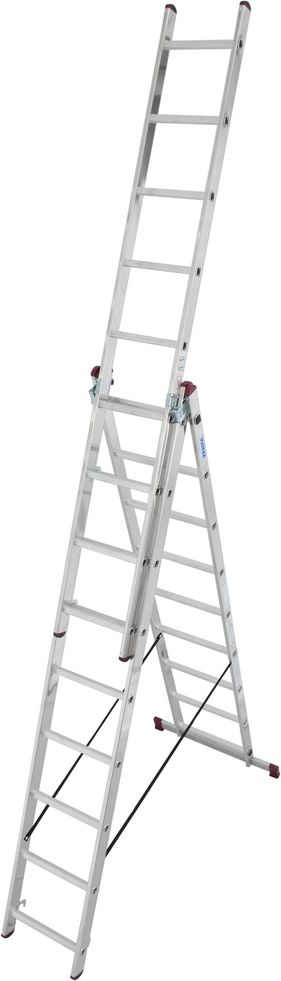 Krause Vielzweckleiter »Corda« in silberfarben, Größe 3x9 Sprossen
