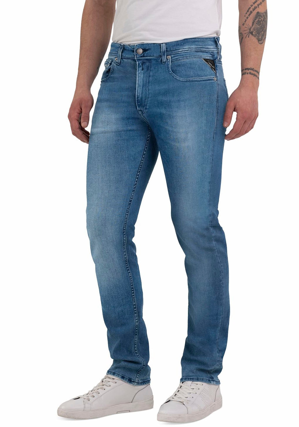 Replay Herren Straight-Jeans »GROVER« in vielen verschiedenen Waschungen in blau, Größe 30