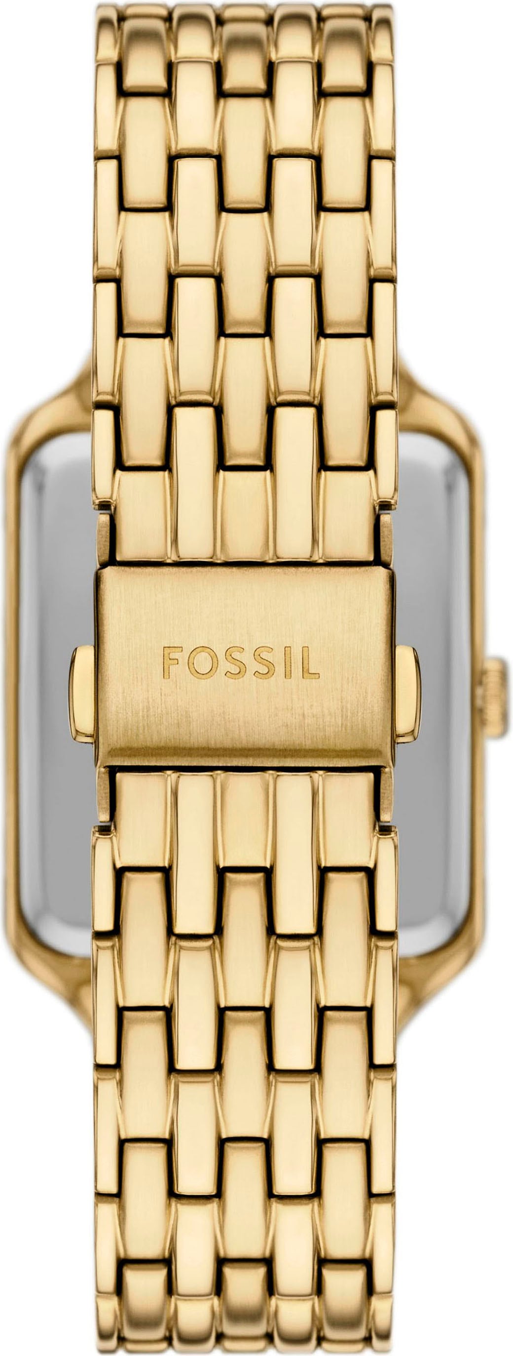 Fossil Quarzuhr »RAQUEL MOONPHASE«, Armbanduhr, Damenuhr, Edelstahlarmband, analog, Mondphase, Glassteine