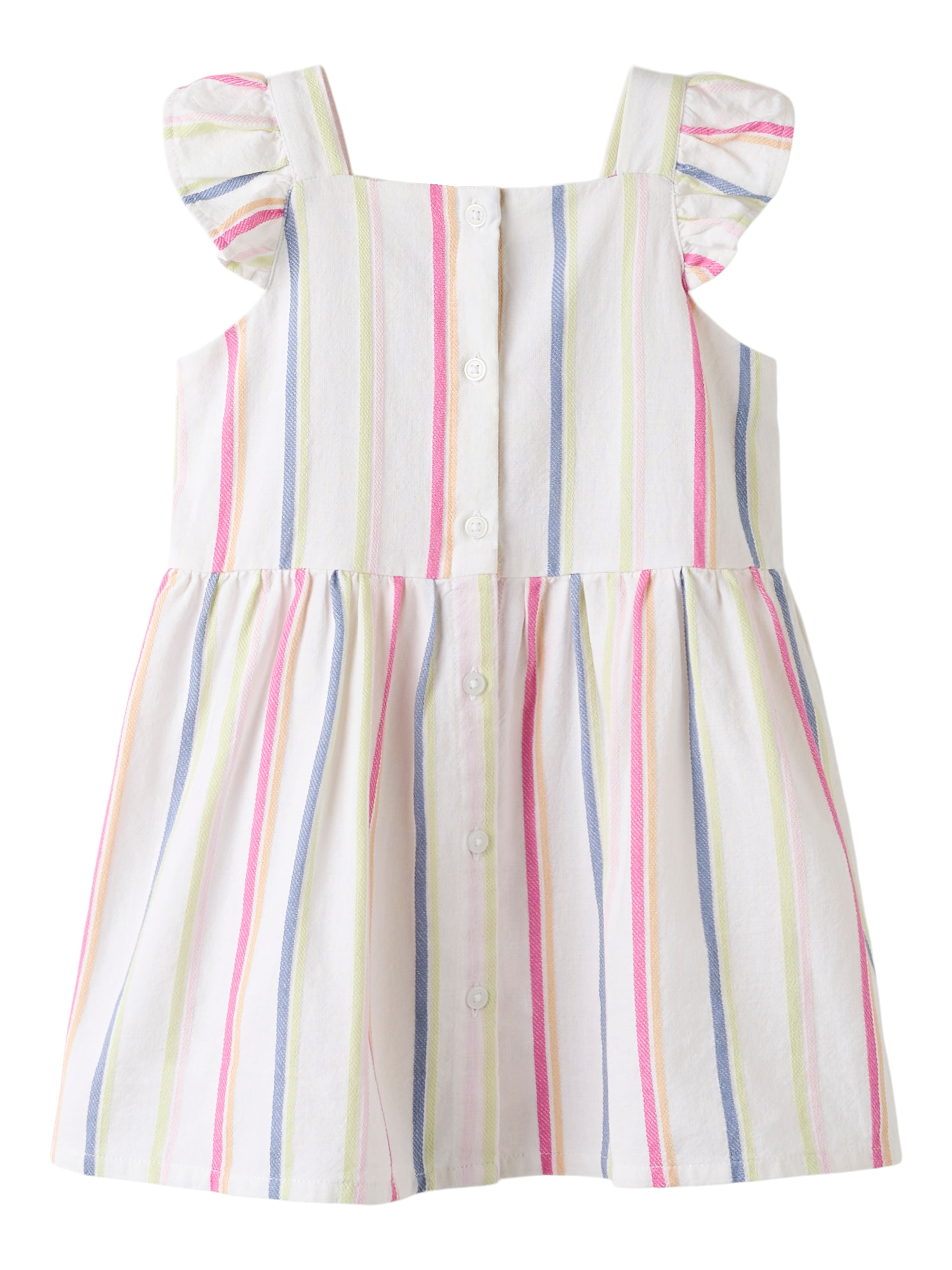 Name It Minikleid »NMFFIMY CAPSL DRESS« mit durchgehender Knopfleiste und im sommerlichen Streifendesign