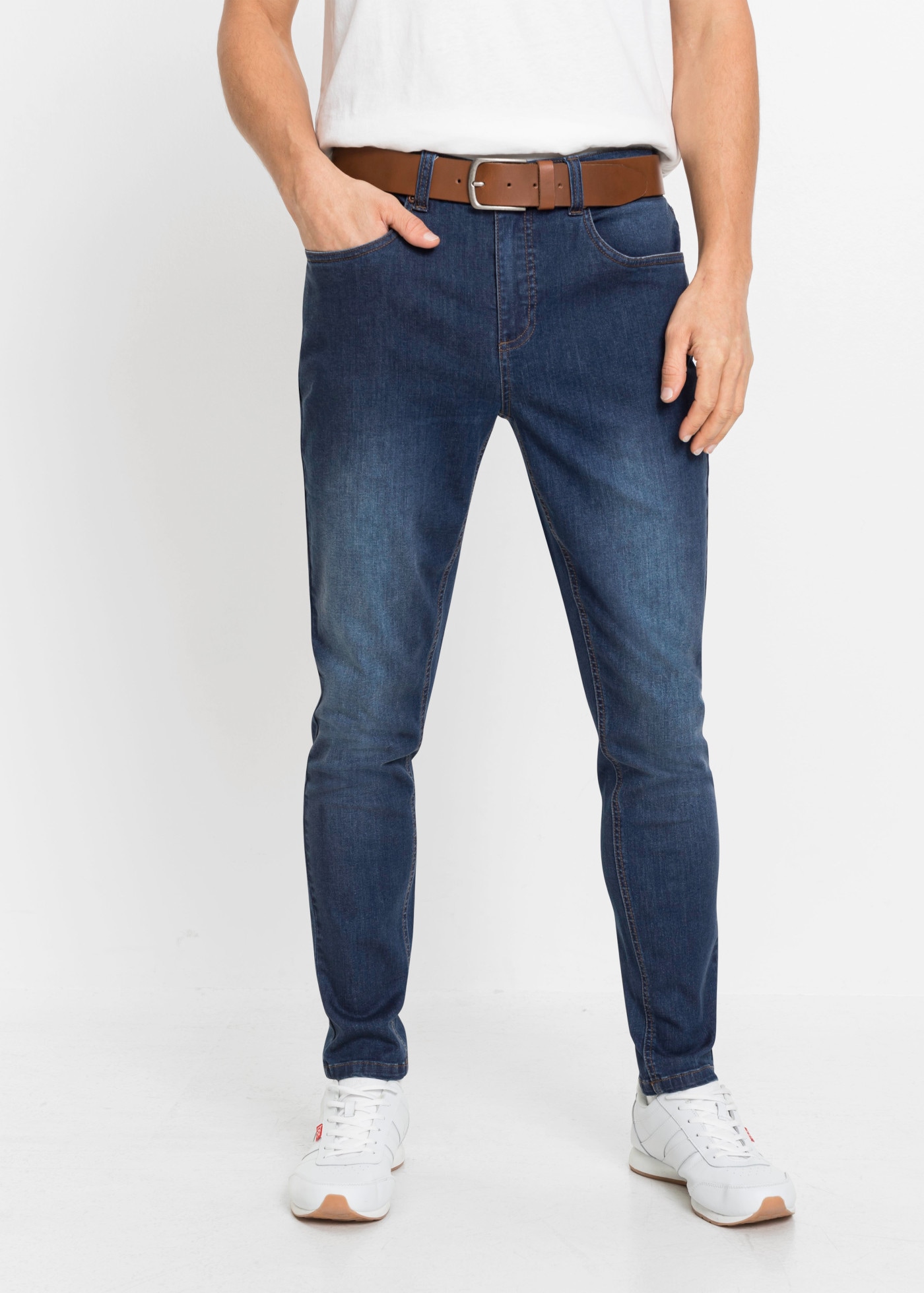 bonprix Slim-fit-Jeans Packung, 2 5-Pocket-Form, super bequeme Stretchqualität