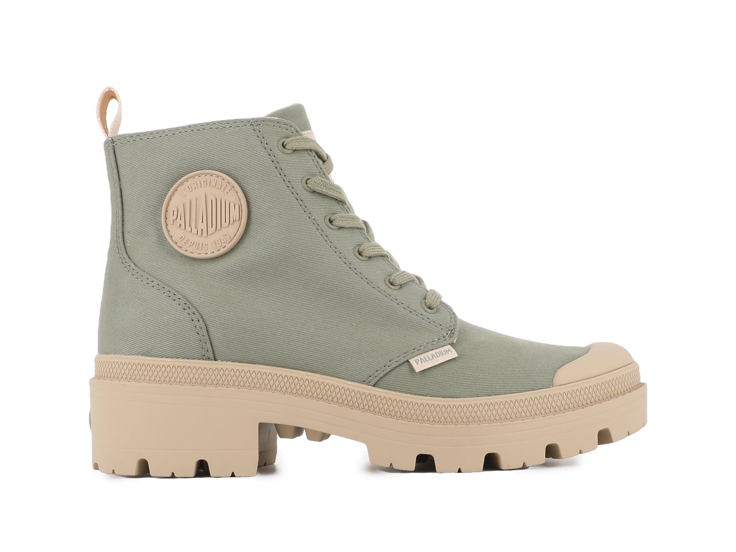 Palladium Schnürstiefelette »PALLABASE TWILL«  Schnürstiefel, Schnürboots aus Canvas mit Reißverschluss