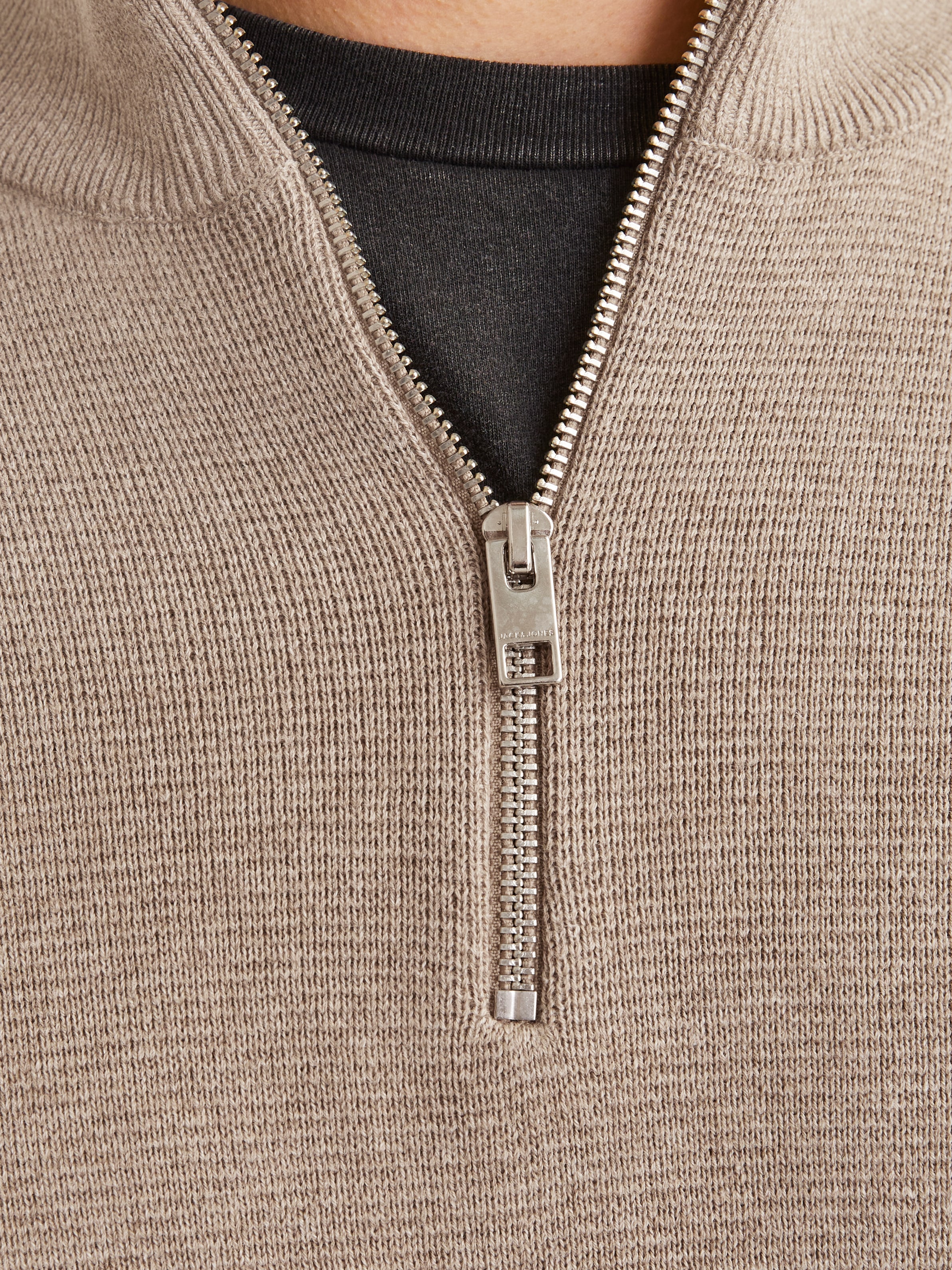 Jack & Jones Troyer »JPRBLAMILANO STITCH KNIT HALF ZIP SN« Baumwolle, relaxed fit