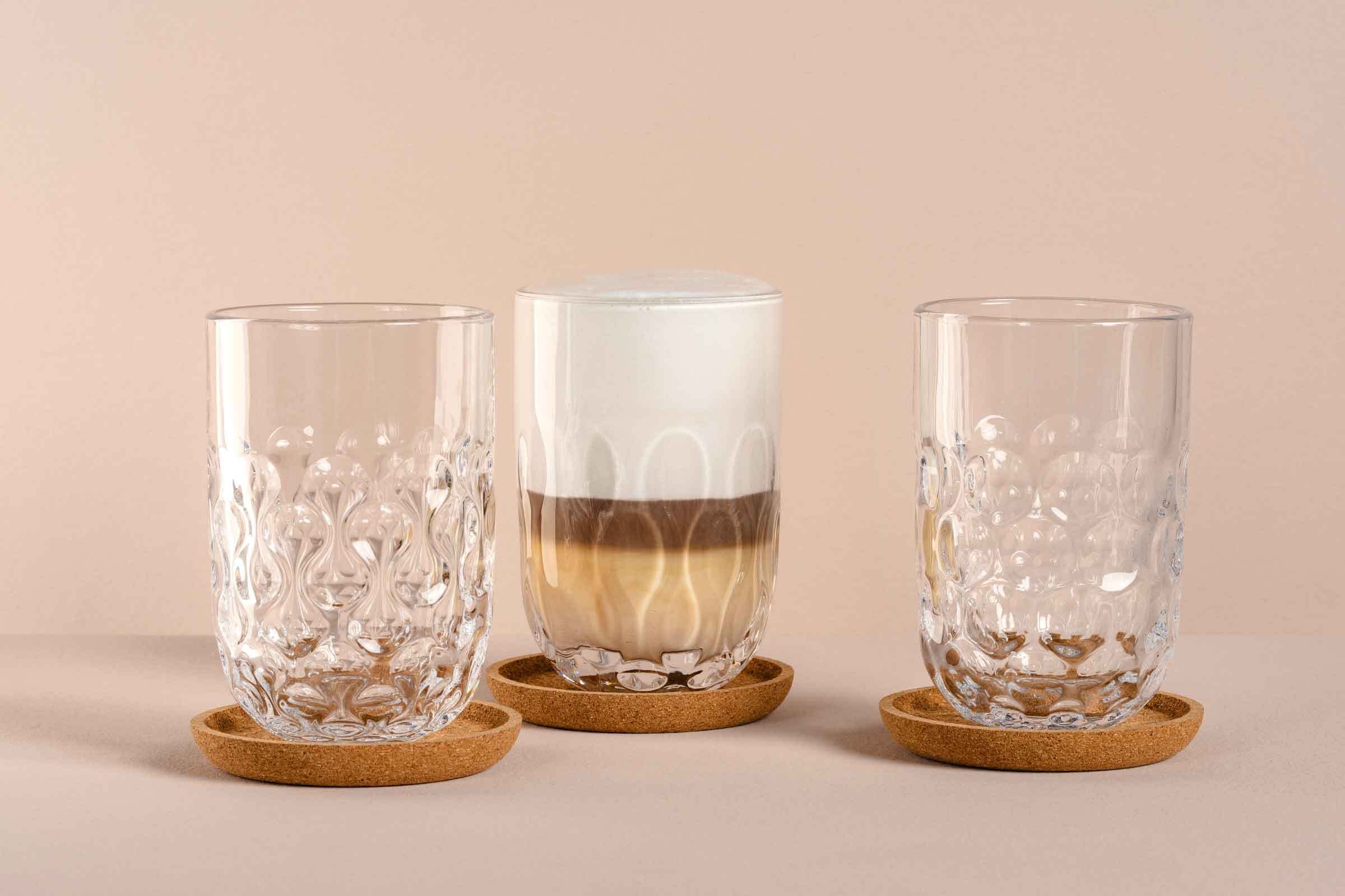 LEONARDO Latte-Macchiato-Glas »Latte Macchiato Gläser-Set (1/2/3) Gocce 60 ml 6er Set transparent«