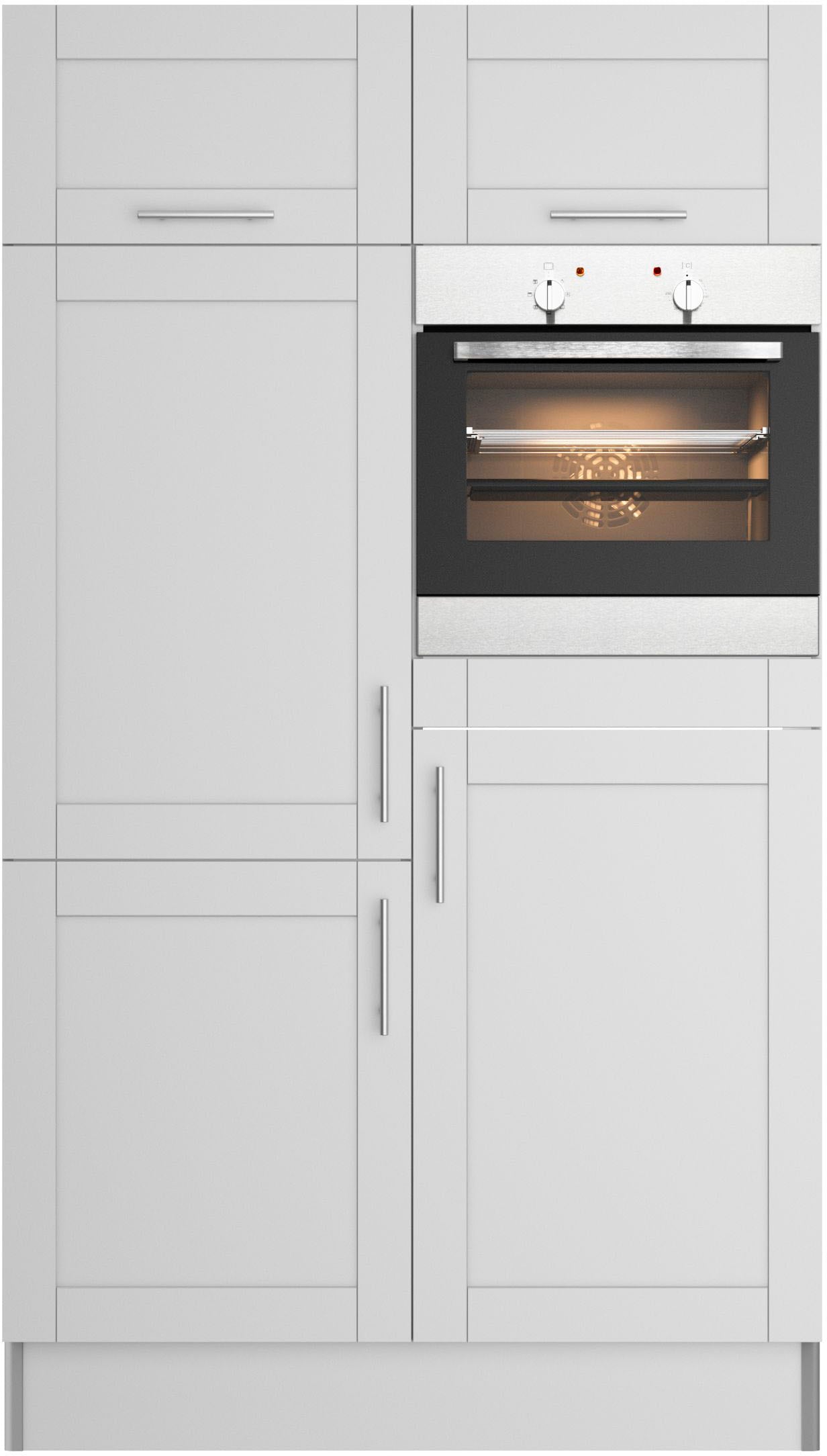 KOCHSTATION Küche »KS-Ahus, Back-/Kühlmodul«, Breite 120 cm, wahlw. mit E-Geräten, Soft Close Funktion, MDF Fronten